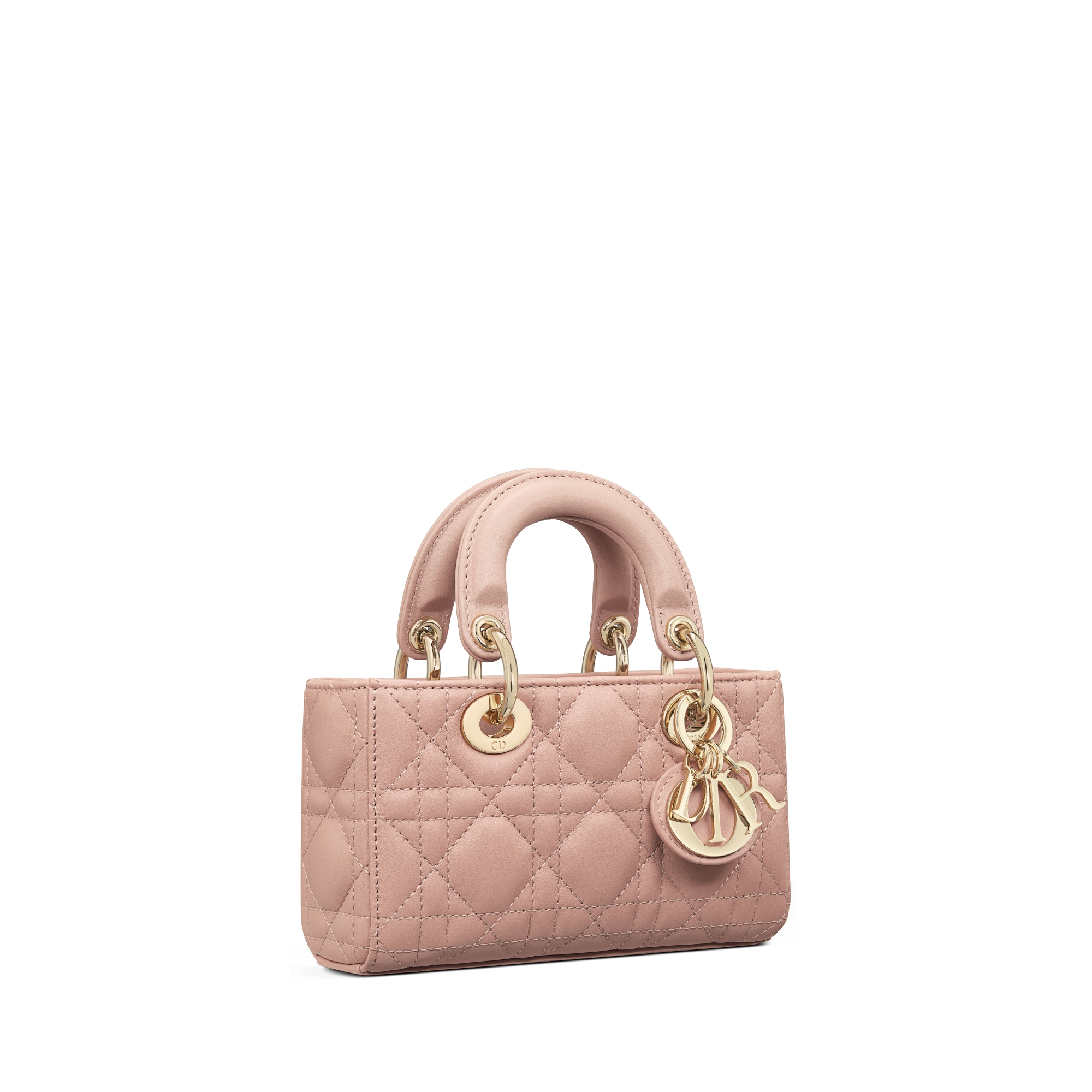 Lady D-Joy Micro Bag Rose des Vents Cannage Lambskin E03