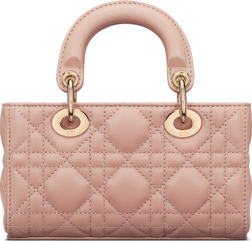 Lady D Joy Micro Bag Rose des Vents Cannage Lambskin DIOR