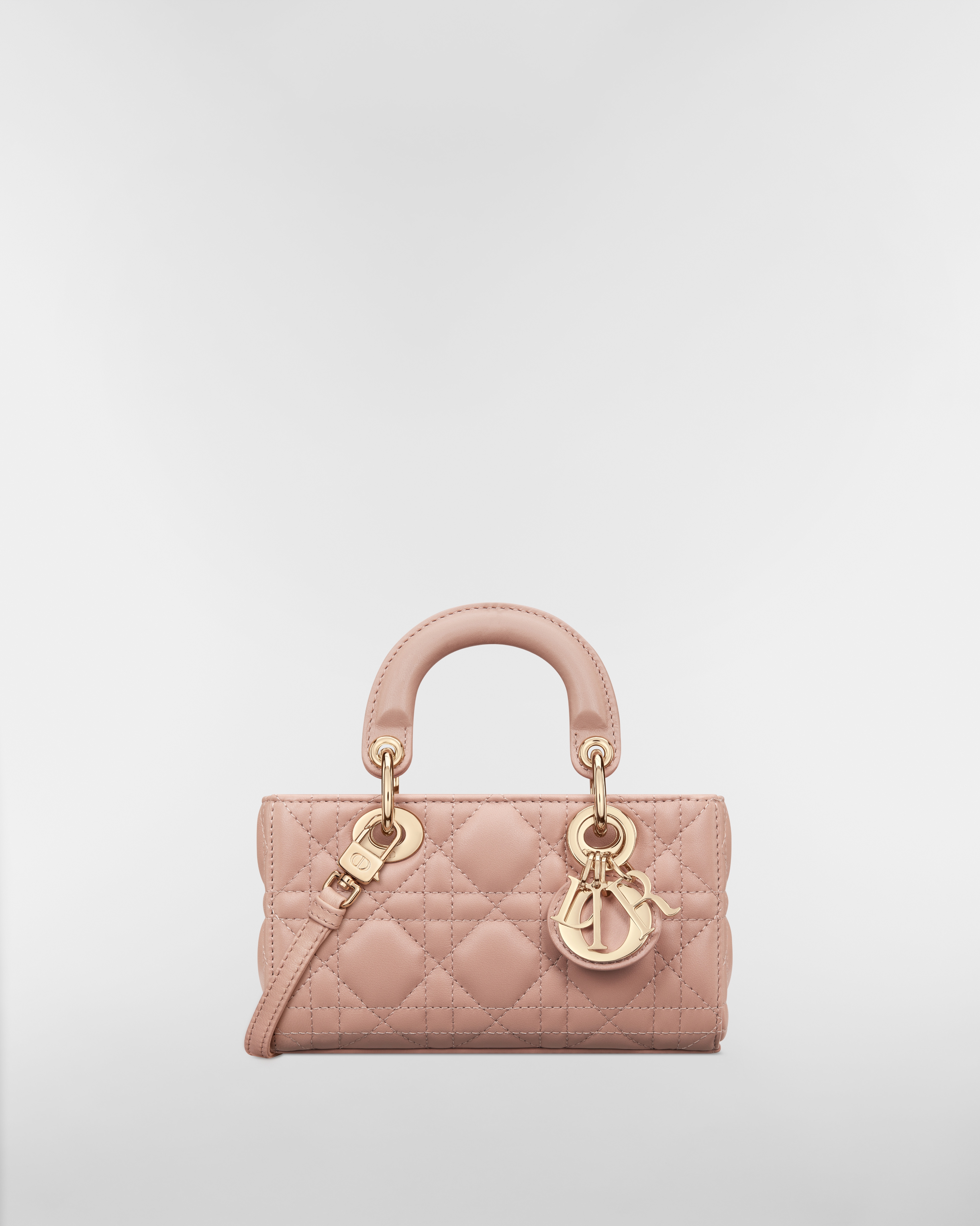 Lady D-Joy Micro Bag Rose des Vents Cannage Lambskin E01
