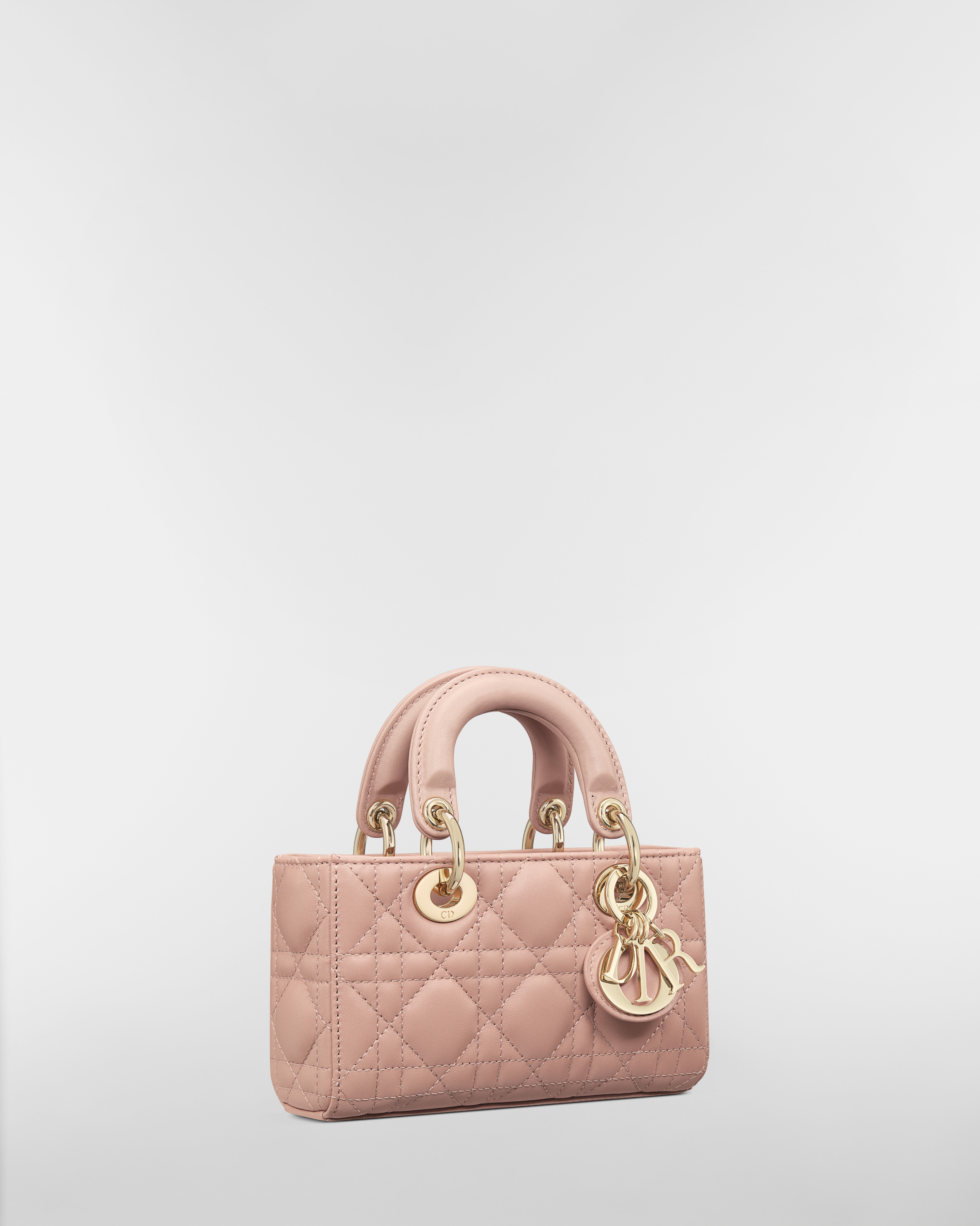 Lady D-Joy Micro Bag Rose des Vents Cannage Lambskin E03