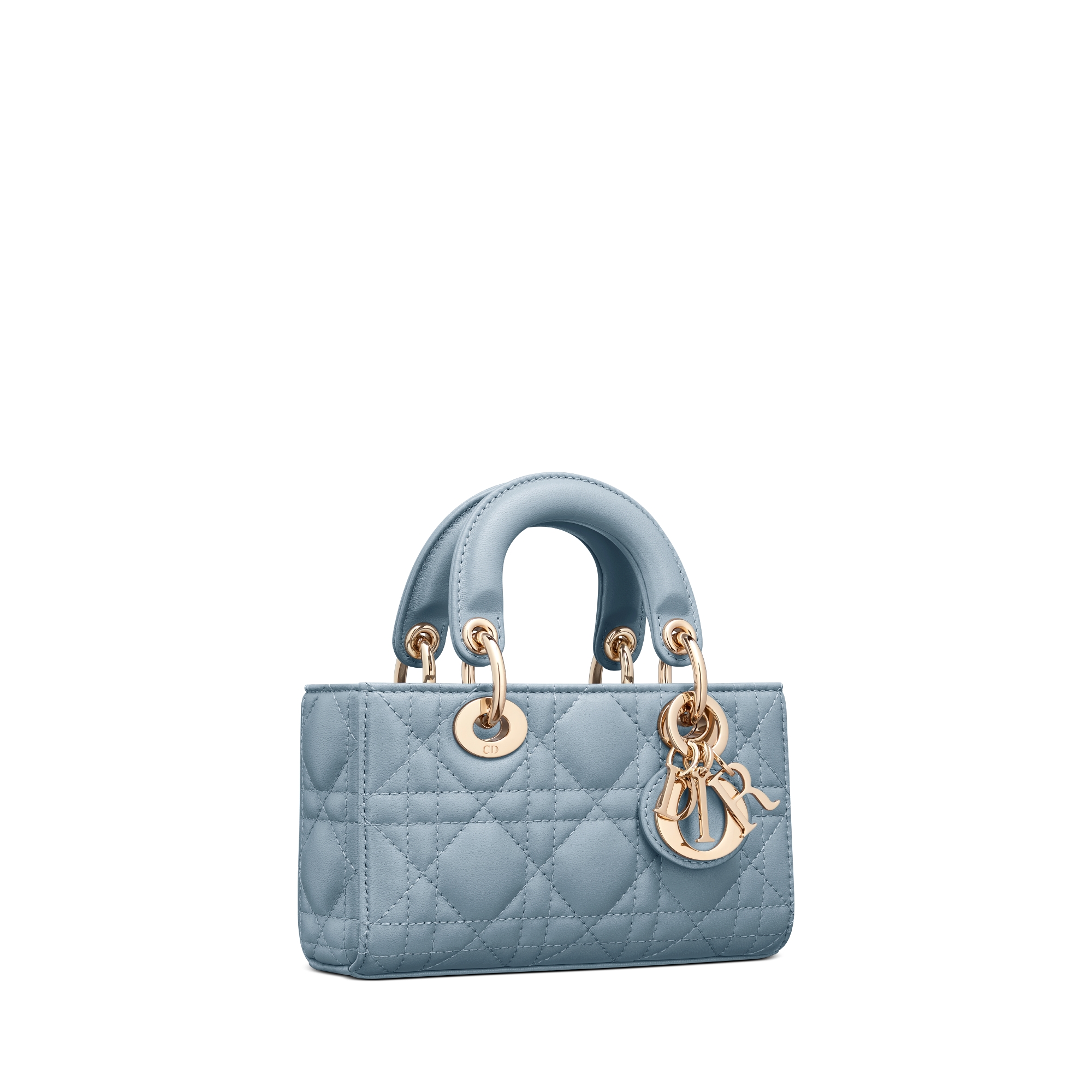 Lady D-Joy Micro Bag Cloud Blue Cannage Lambskin E03