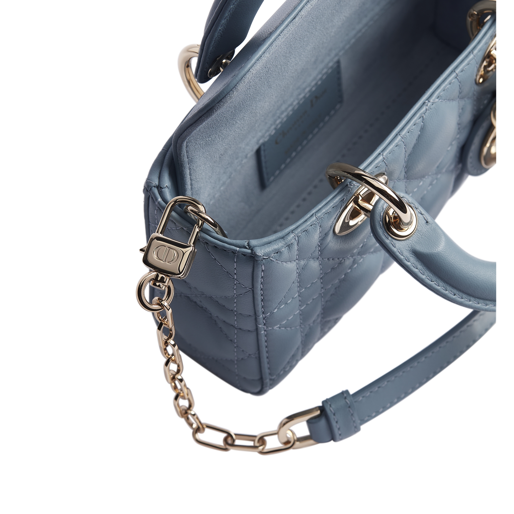 Lady D-Joy Micro Bag Cloud Blue Cannage Lambskin E06
