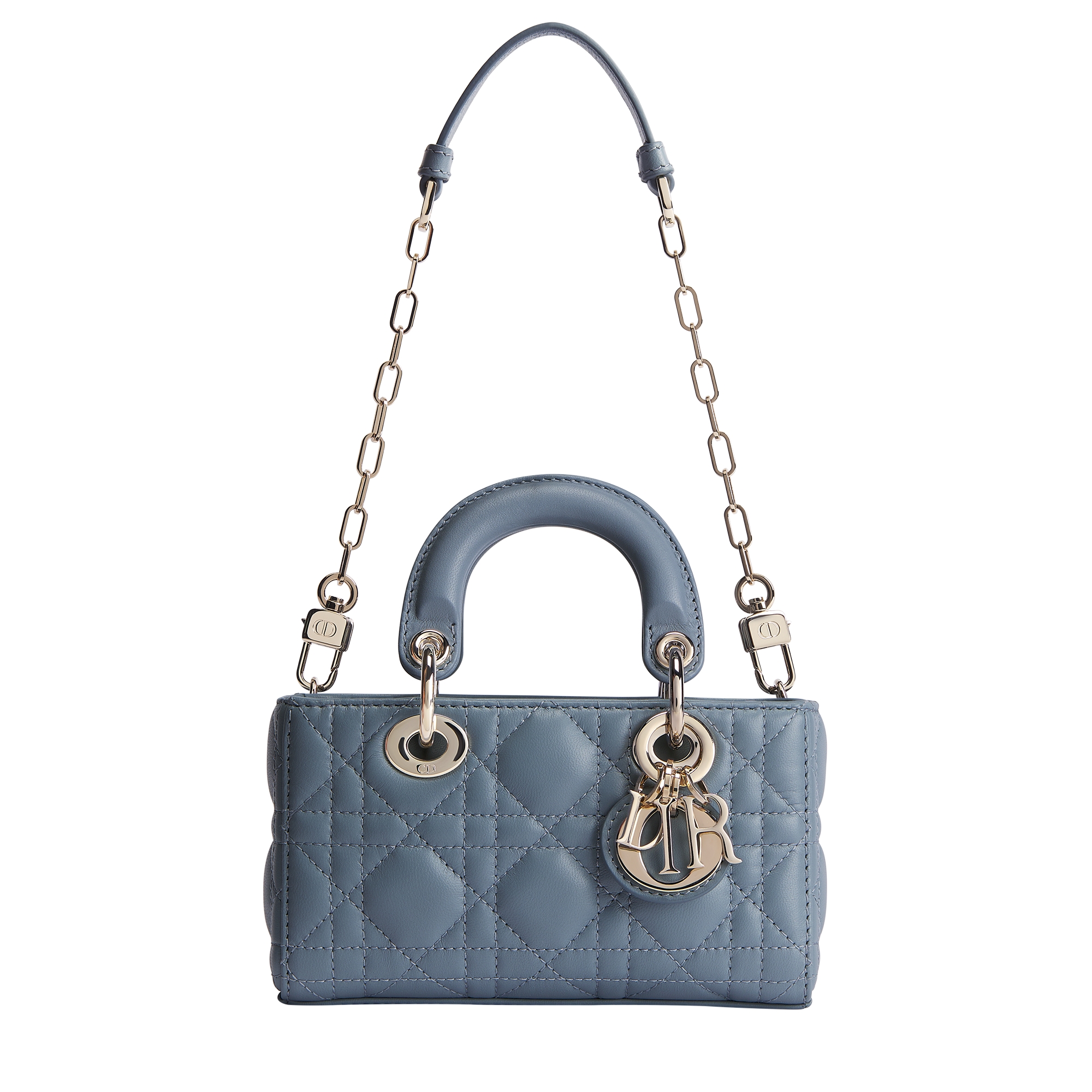 Lady D-Joy Micro Bag Cloud Blue Cannage Lambskin E07