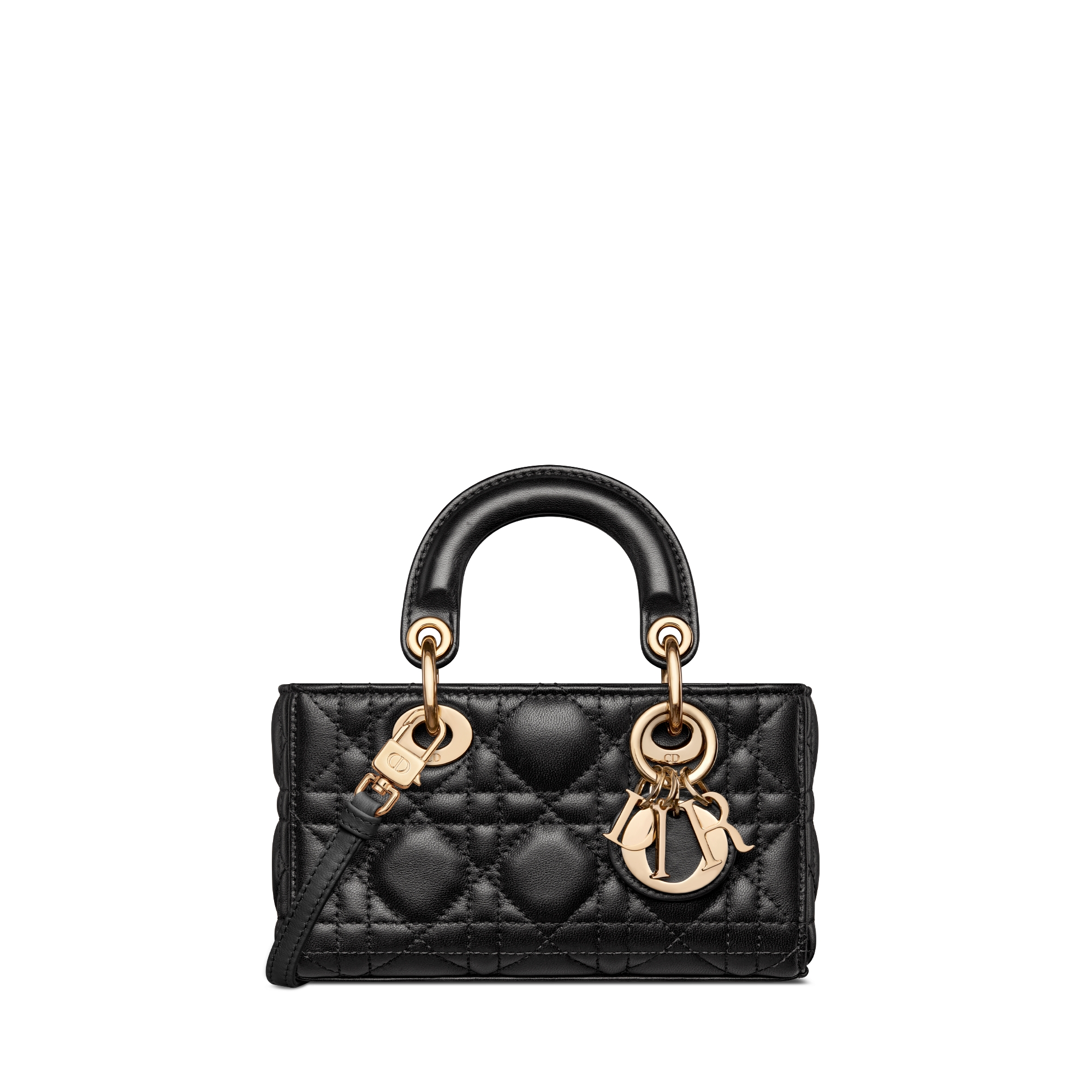 Lady D-Joy Micro Bag Black Cannage Lambskin E01