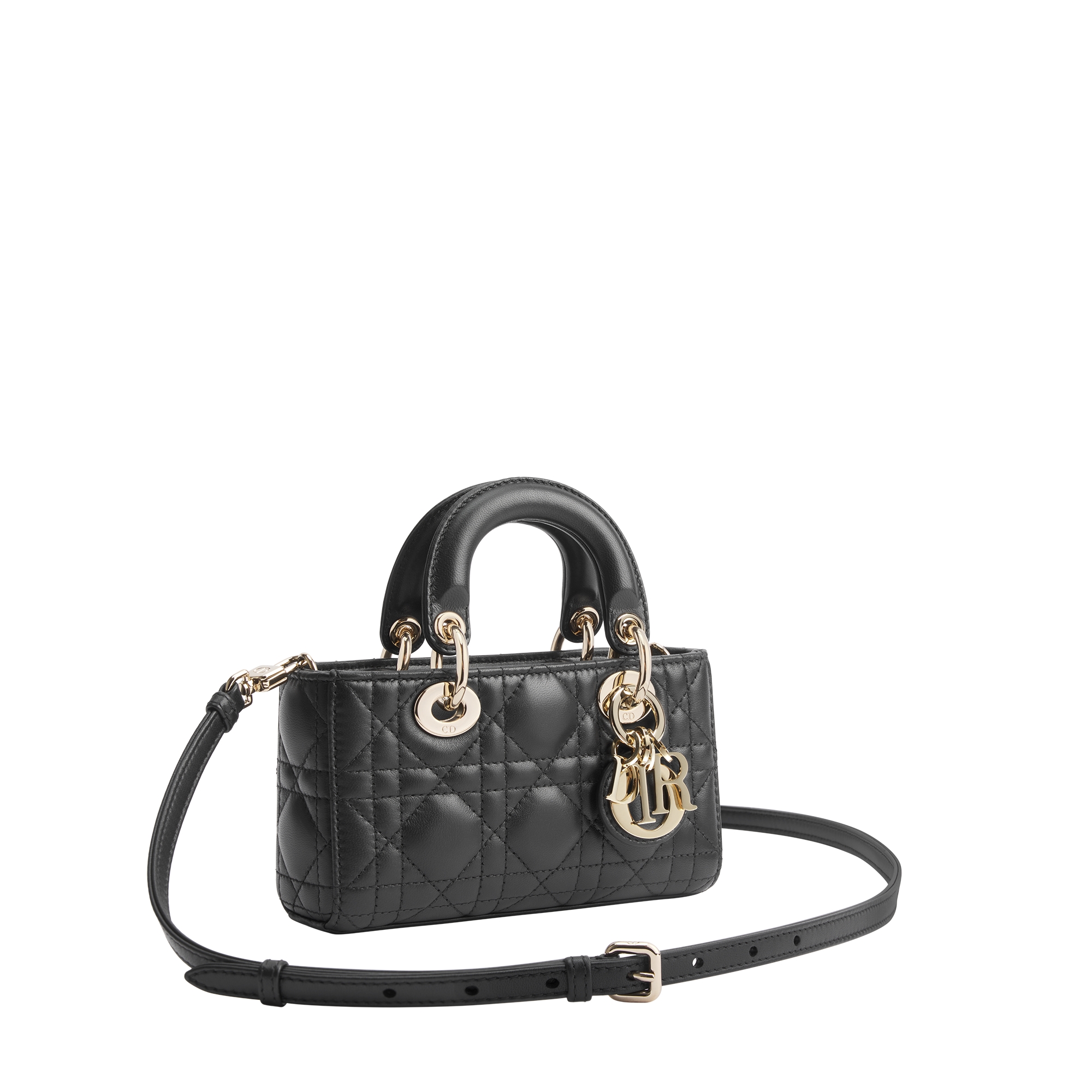 Lady D-Joy Micro Bag Black Cannage Lambskin E03