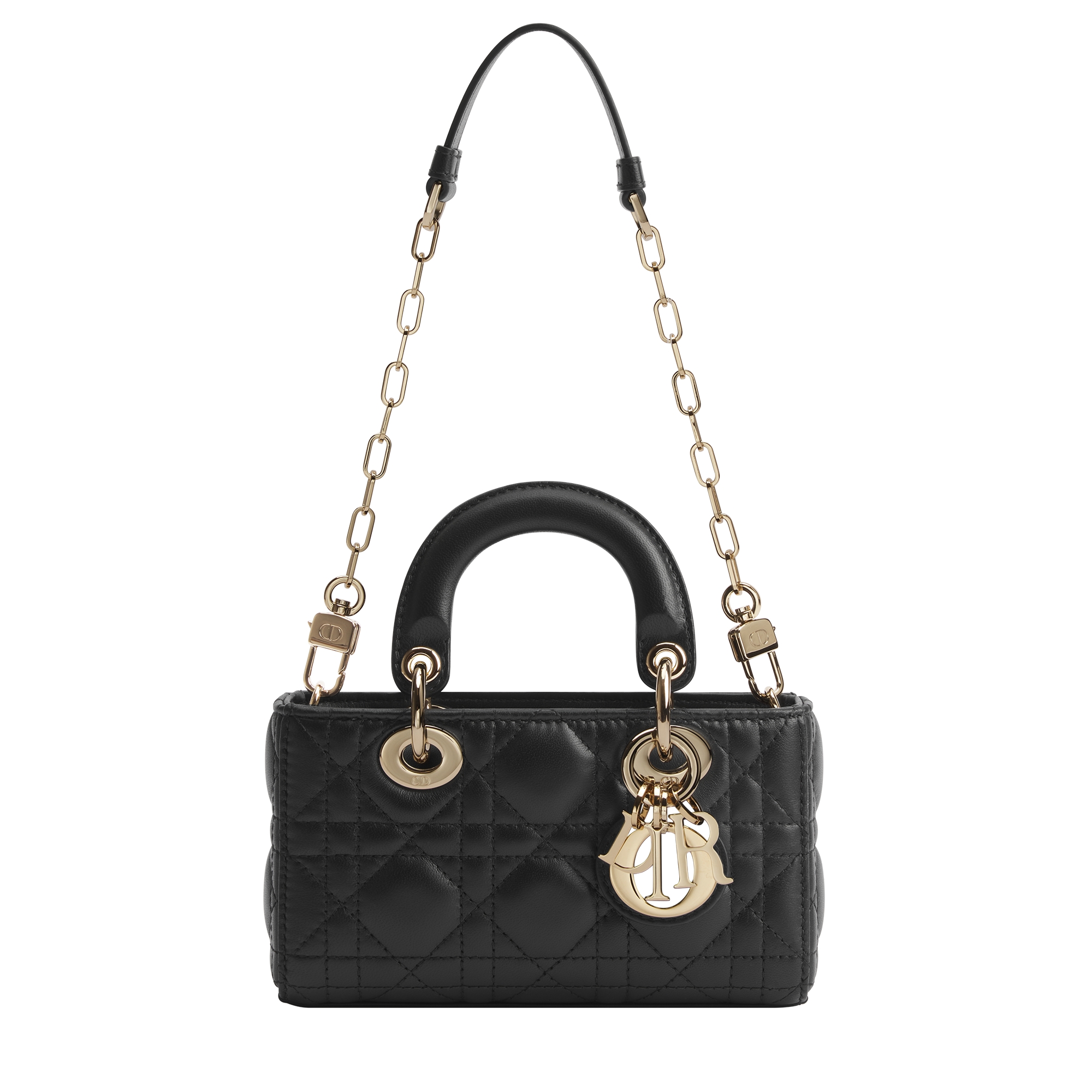 Lady D-Joy Micro Bag Black Cannage Lambskin E07