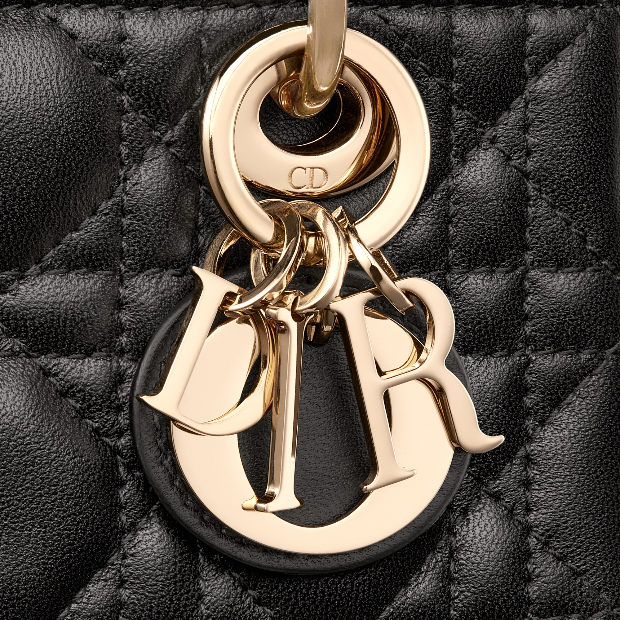 Lady D-Joy Microtasche Cannage Lammleder in Schwarz E09