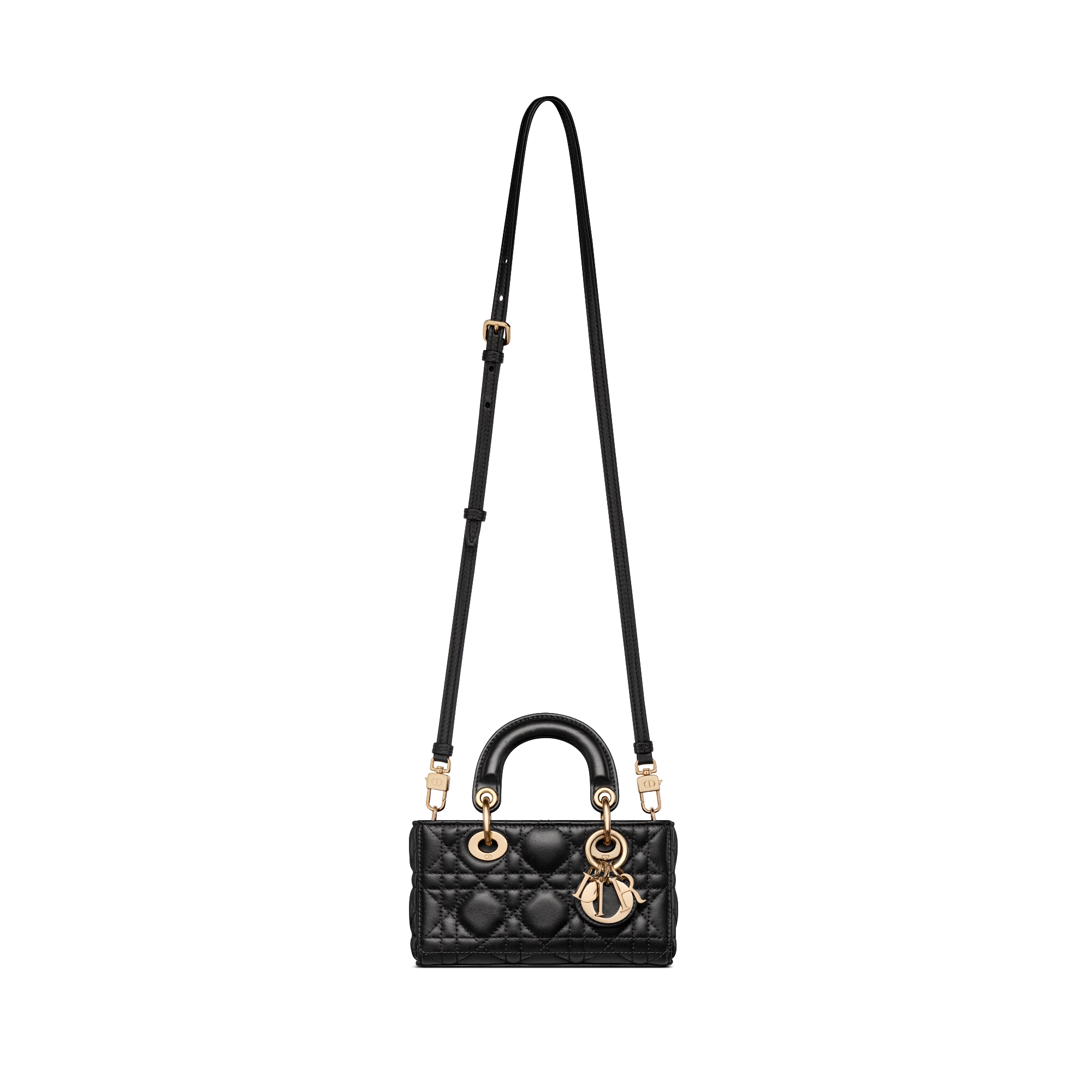 Lady D-Joy Microtasche Cannage Lammleder in Schwarz E10