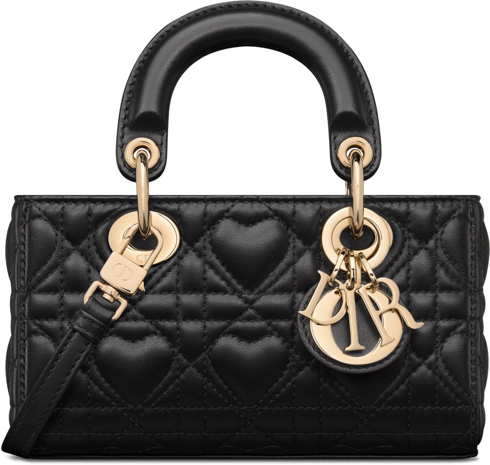 Dioramour Lady D Joy Micro Bag Red Cannage Lambskin with Heart Motif DIOR