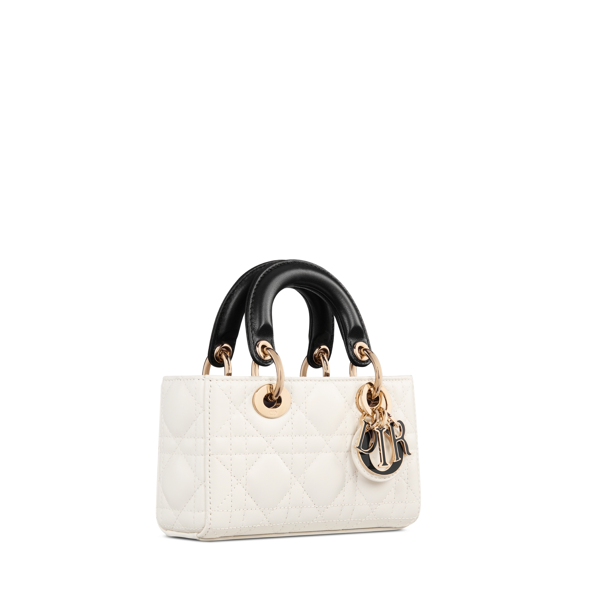 Lady D-Joy 마이크로 백 투 톤 라떼 & 블랙 까나쥬 양가죽 E03