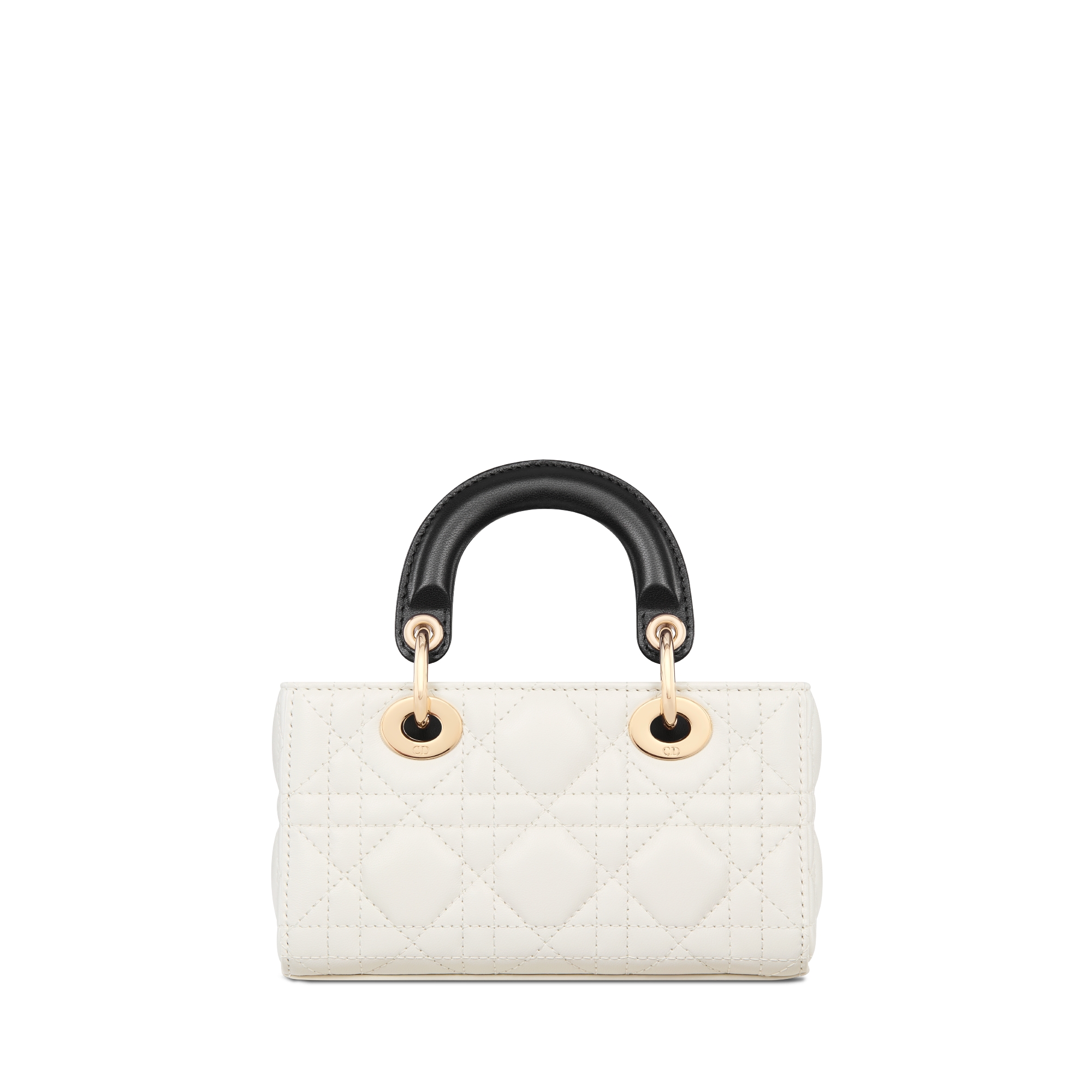 Lady D-Joy 마이크로 백 투 톤 라떼 & 블랙 까나쥬 양가죽 E08