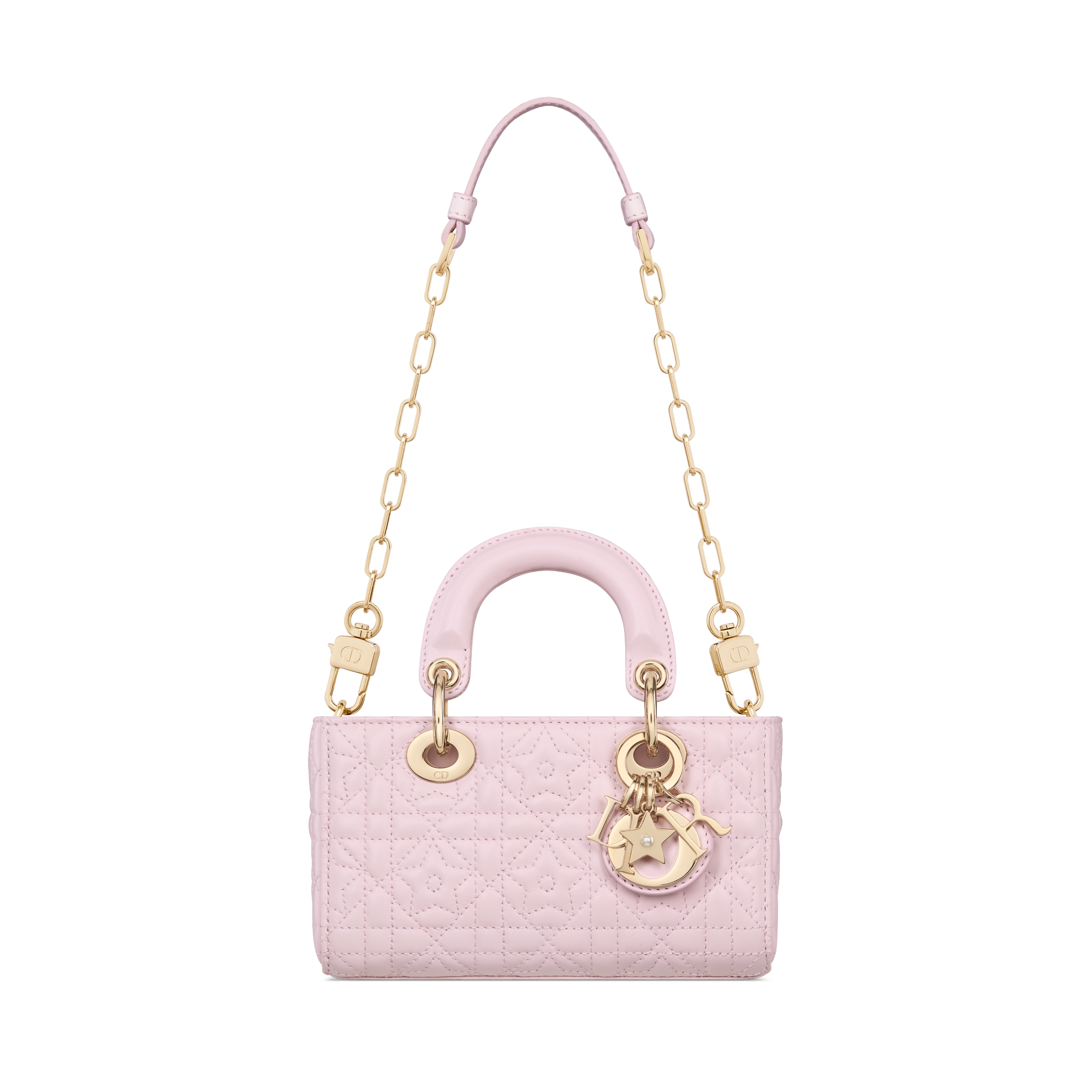 Dior 2026 Bow D-Joy Micro Bag Power Pink Lambskin 284125