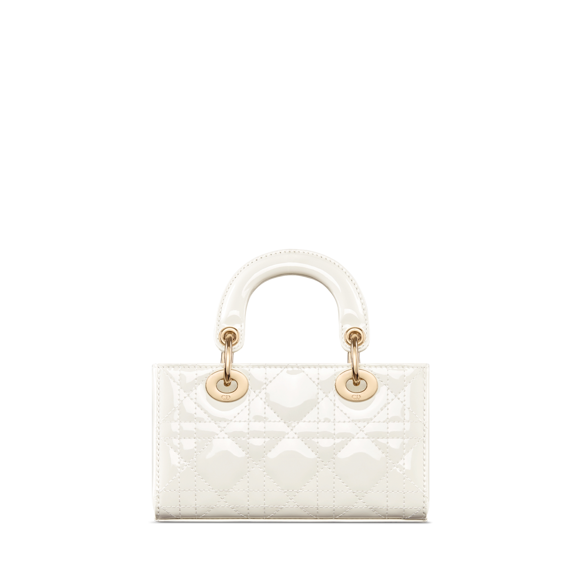 Lady D-Joy Micro Bag Latte Patent Cannage Calfskin E08