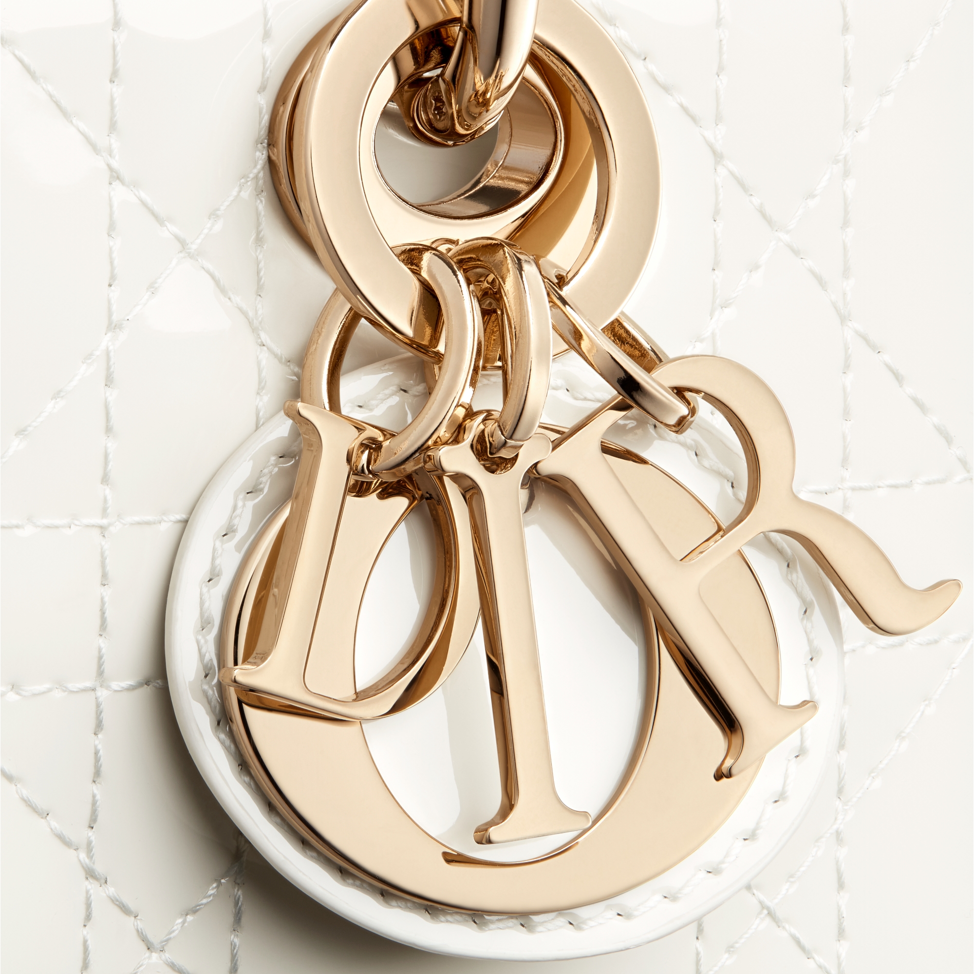 Lady D-Joy Micro Bag Latte Patent Cannage Calfskin E09