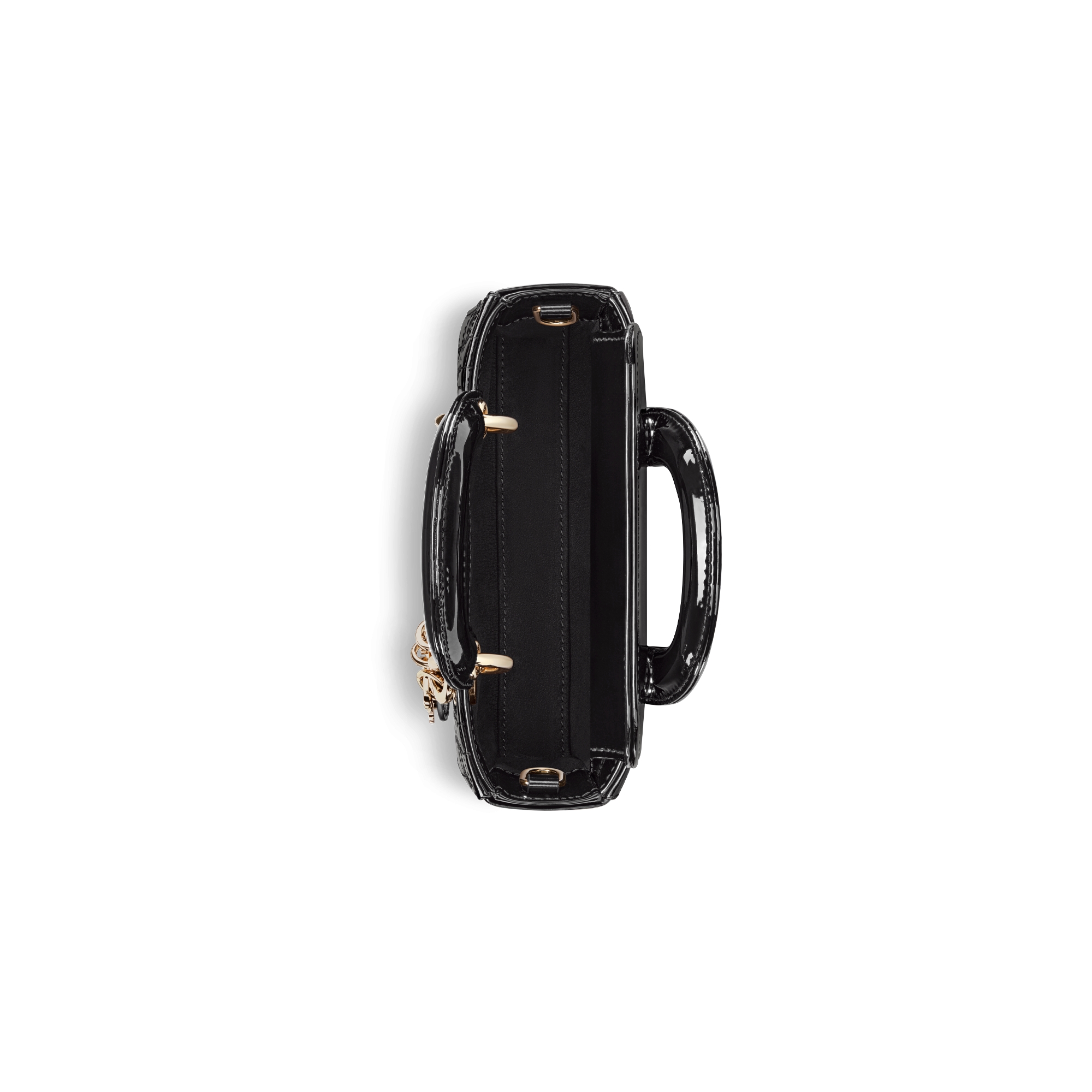 Lady D-Joy 微型包 黑色漆面 Cannage 籐格紋小牛皮 E06