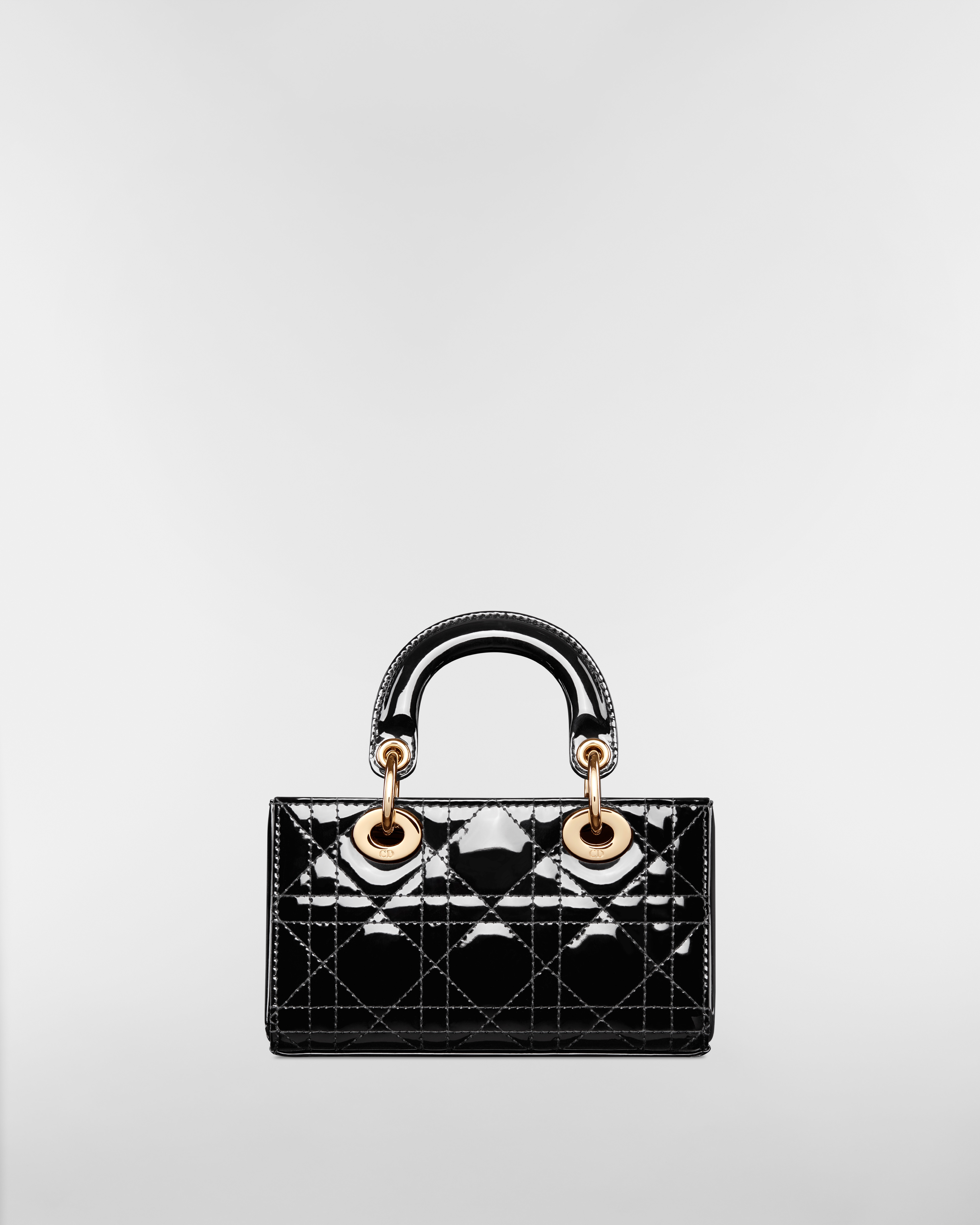 Lady D-Joy Micro Bag Black Patent Cannage Calfskin E08