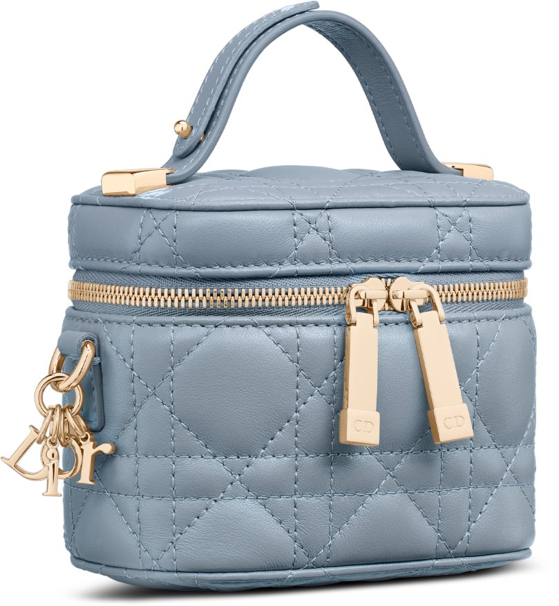 Lady Dior Micro Vanity Case Three quarter closed view