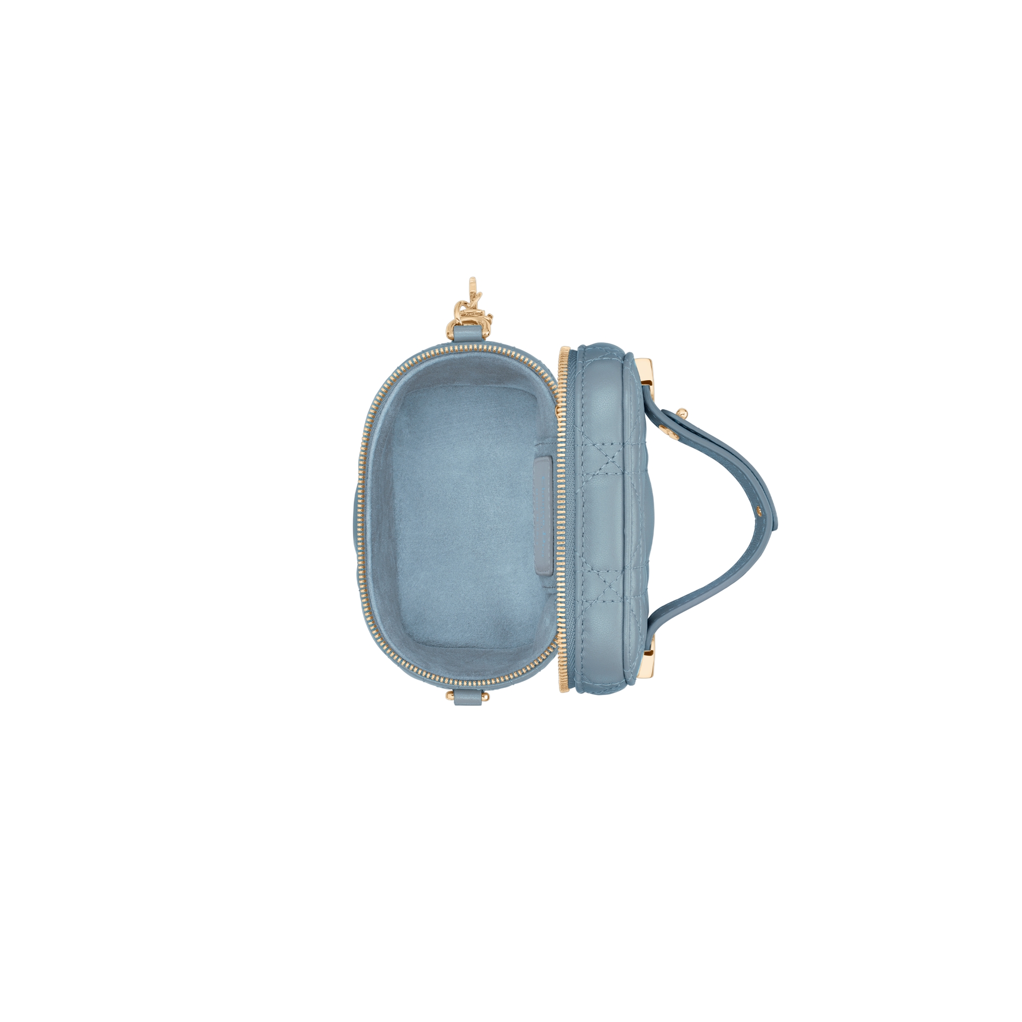 Lady Dior Micro Vanity Case Cloud Blue Cannage Lambskin E06