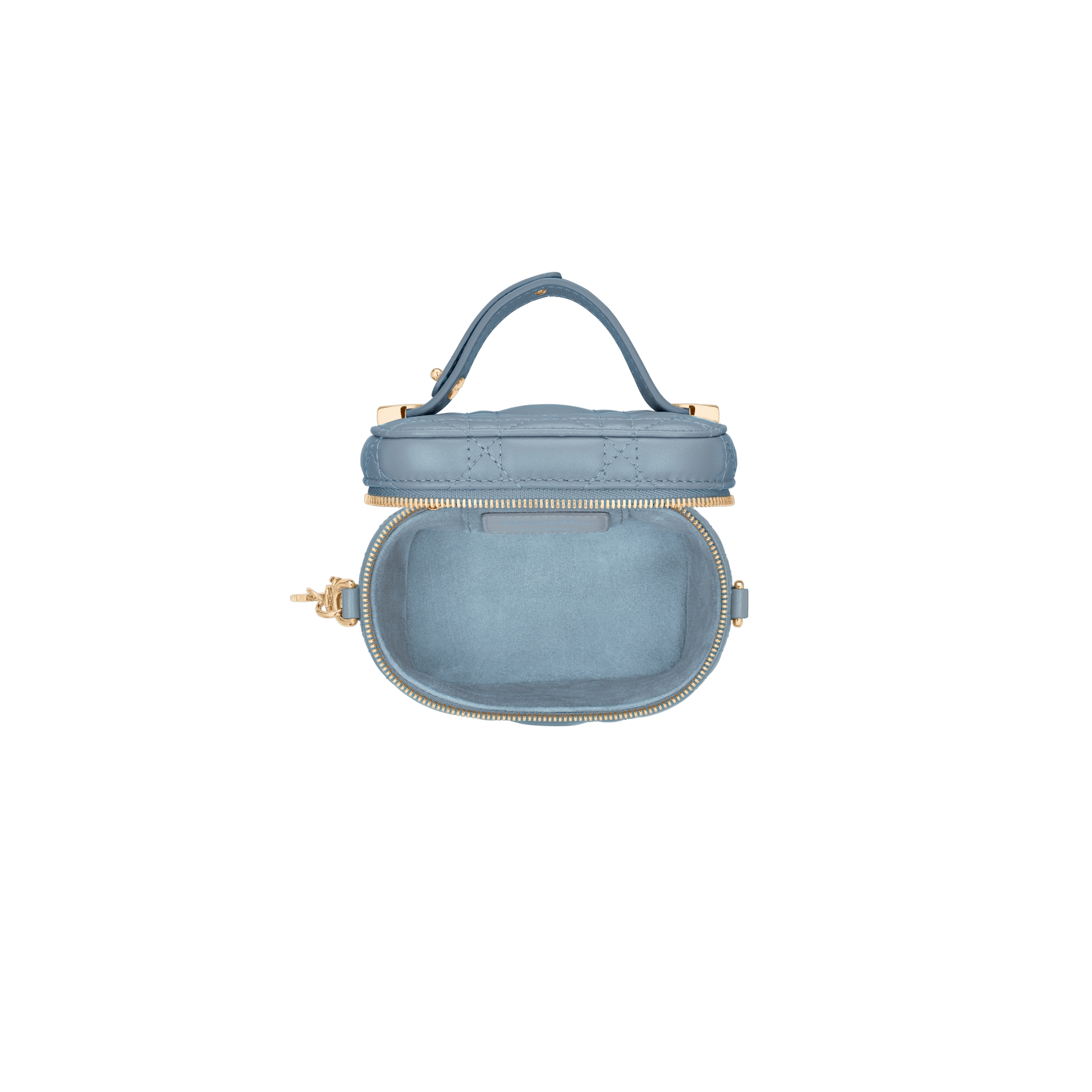 Lady Dior Micro Vanity Case Cloud Blue Cannage Lambskin E10