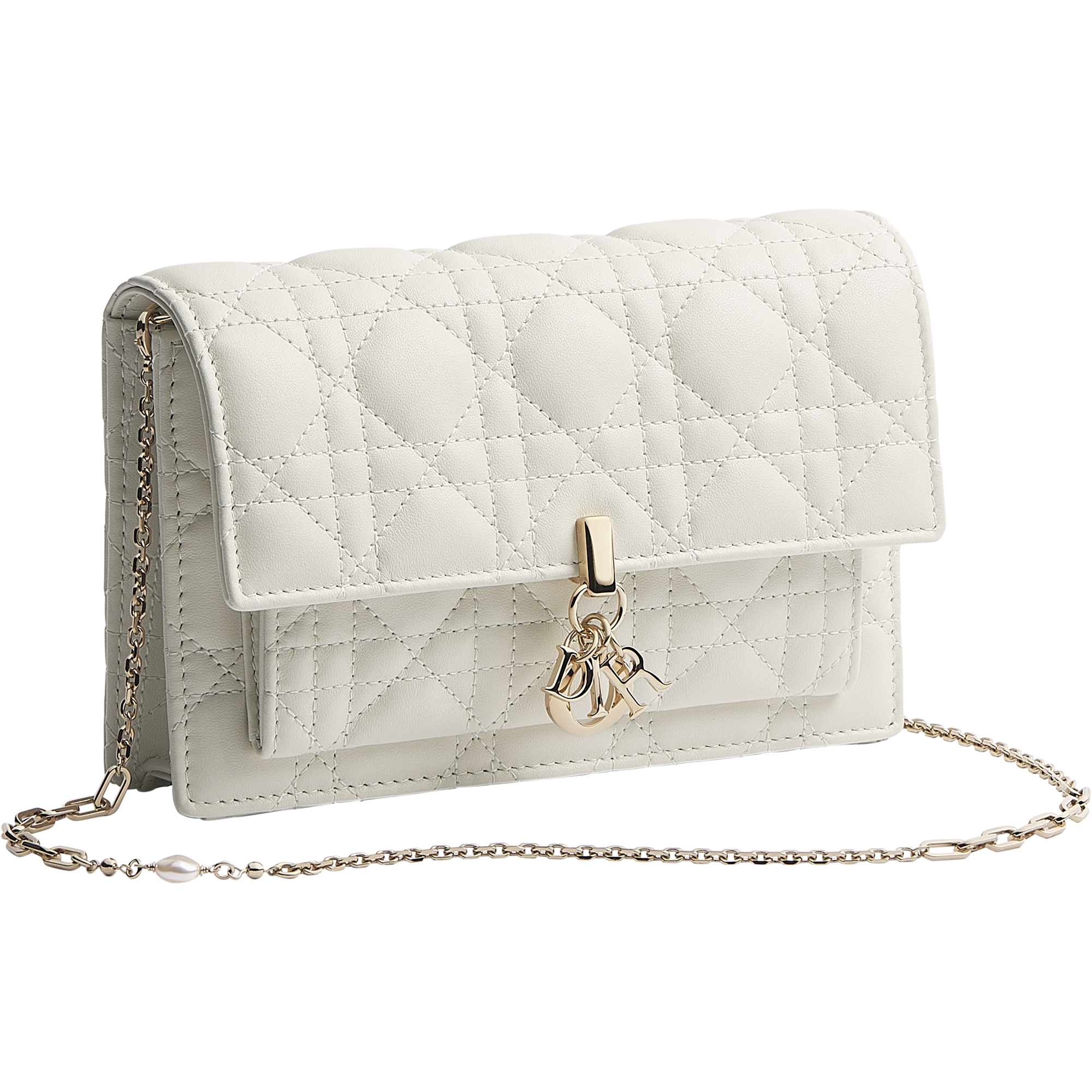 My Dior Daily Pouch with Chain Latte Cannage Lambskin E03