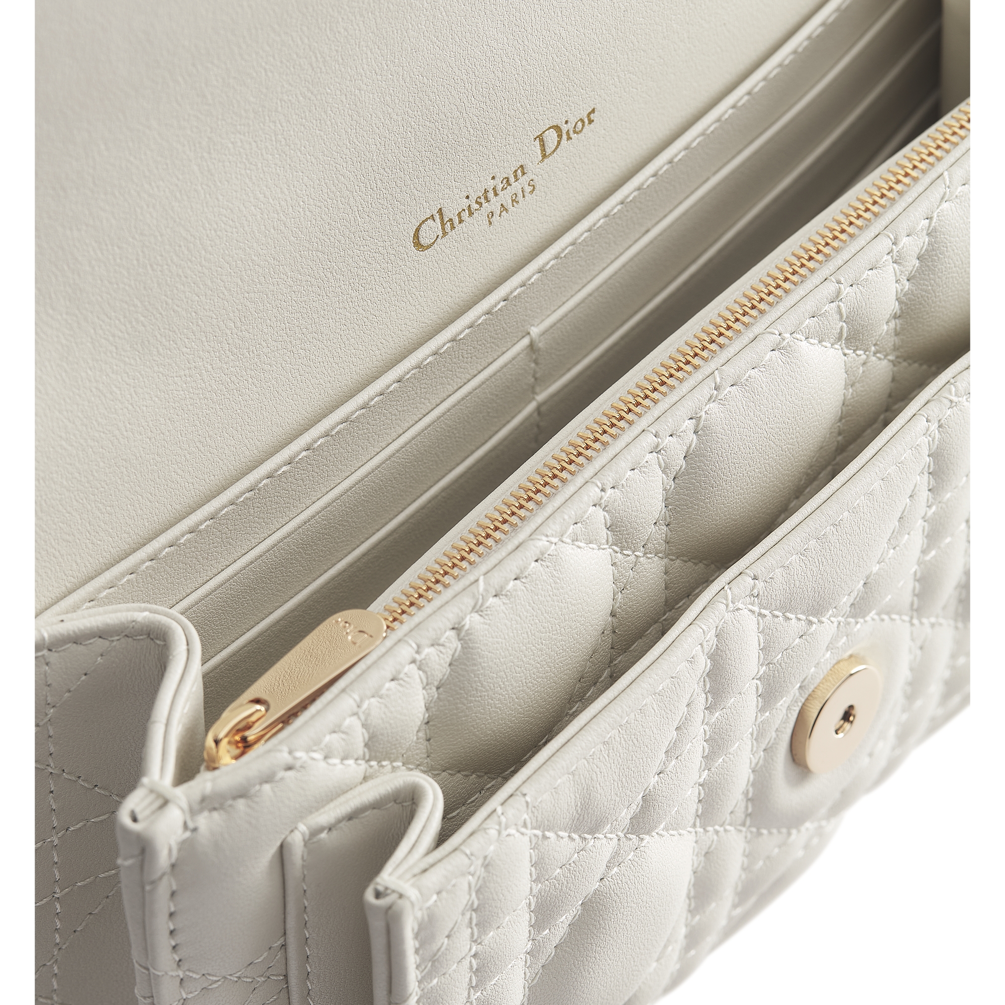 My Dior Daily Pouch with Chain Latte Cannage Lambskin E06