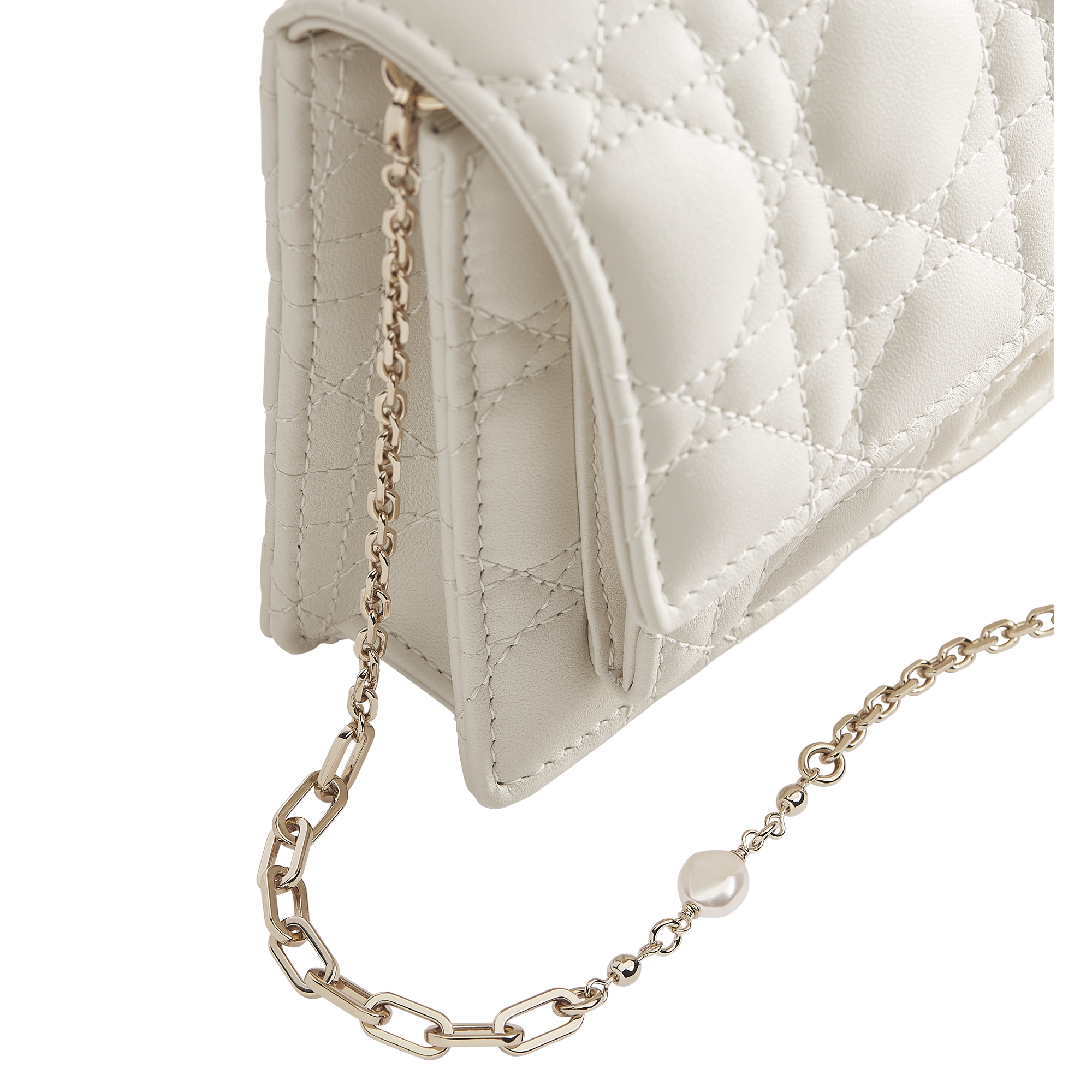 My Dior Daily Pouch with Chain Latte Cannage Lambskin E09