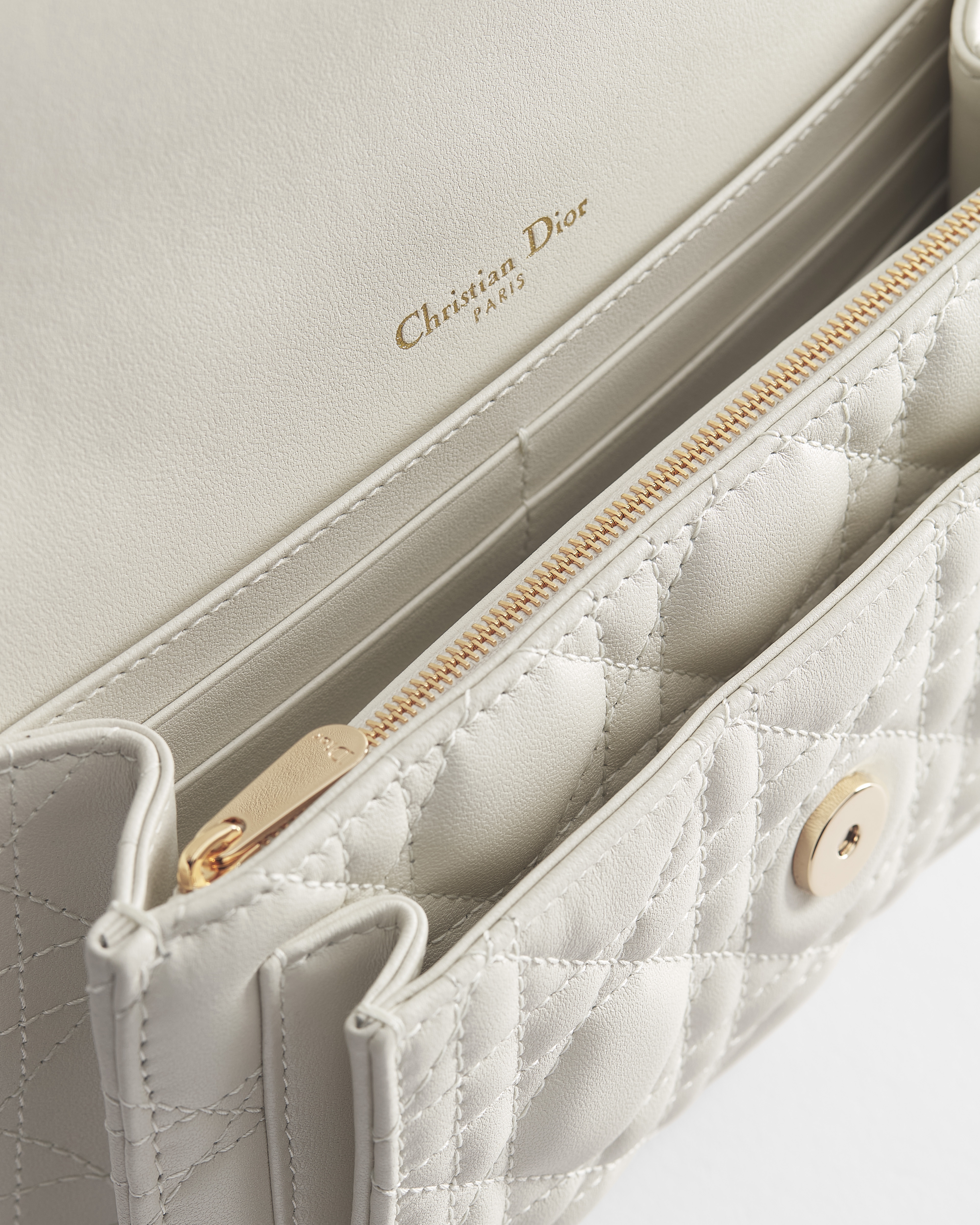 My Dior Daily Pouch with Chain Latte Cannage Lambskin E06