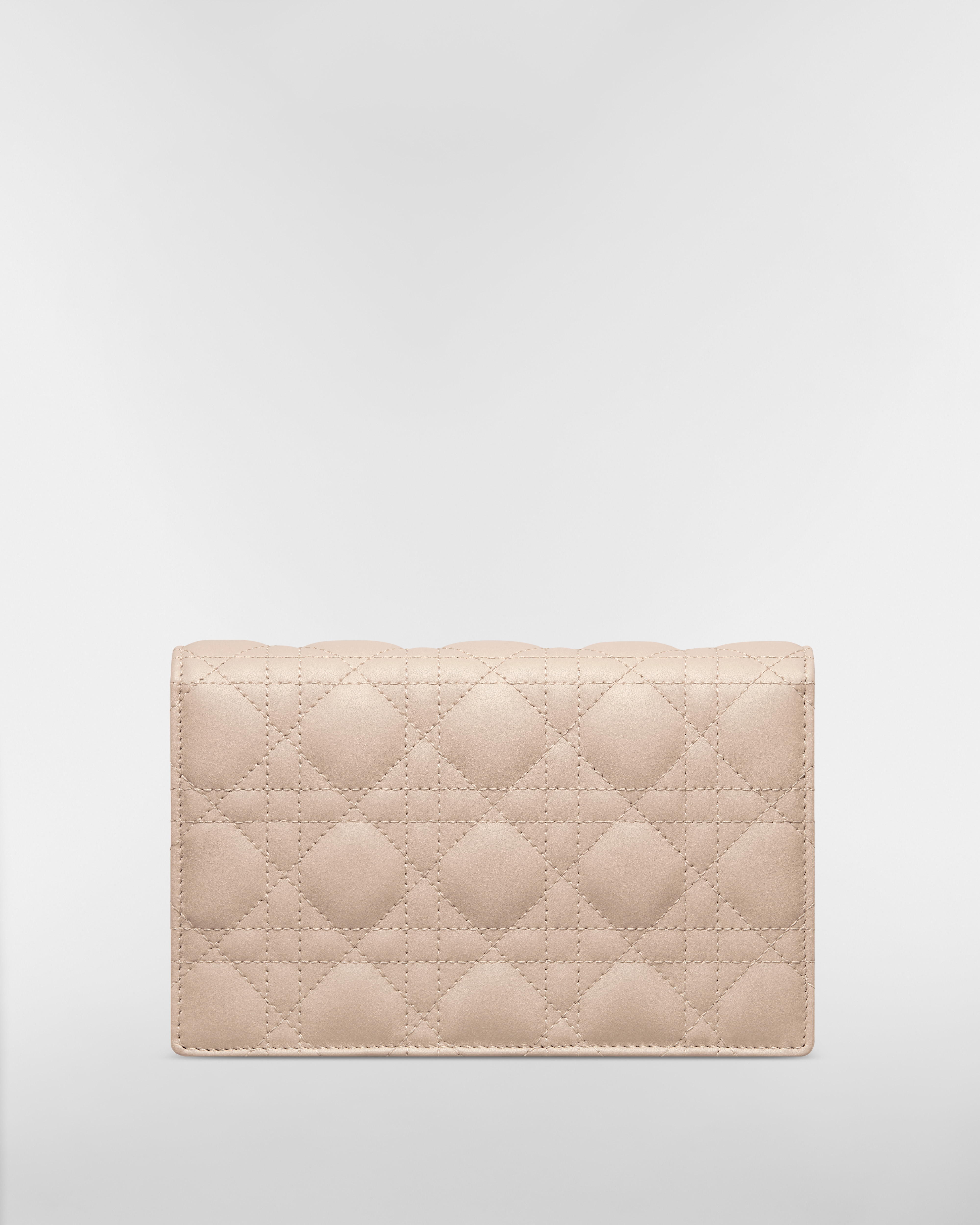 My Dior Daily Pouch with Chain Powder Beige Cannage Lambskin E08