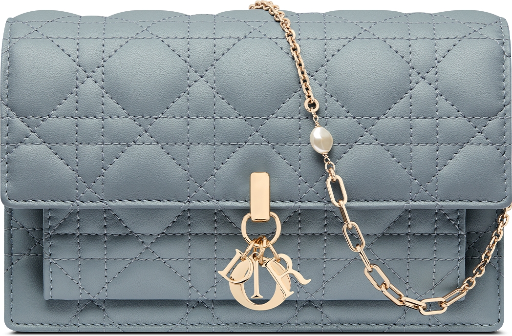 Dior cannage wallet on chain hotsell