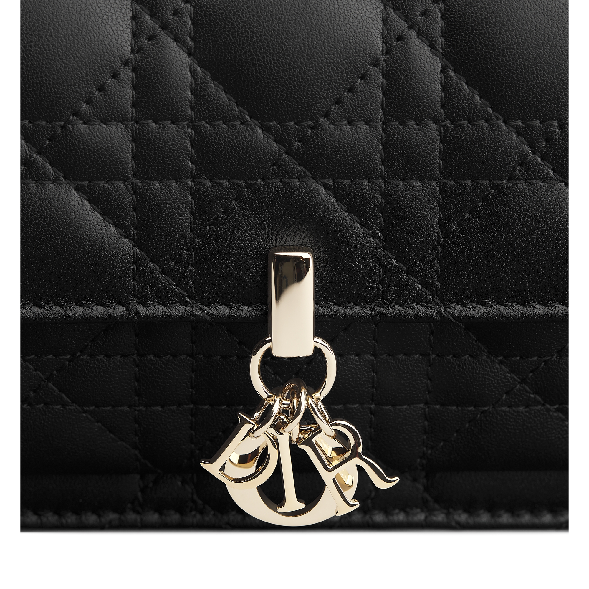 My Dior Daily Pouch with Chain Black Cannage Lambskin E10