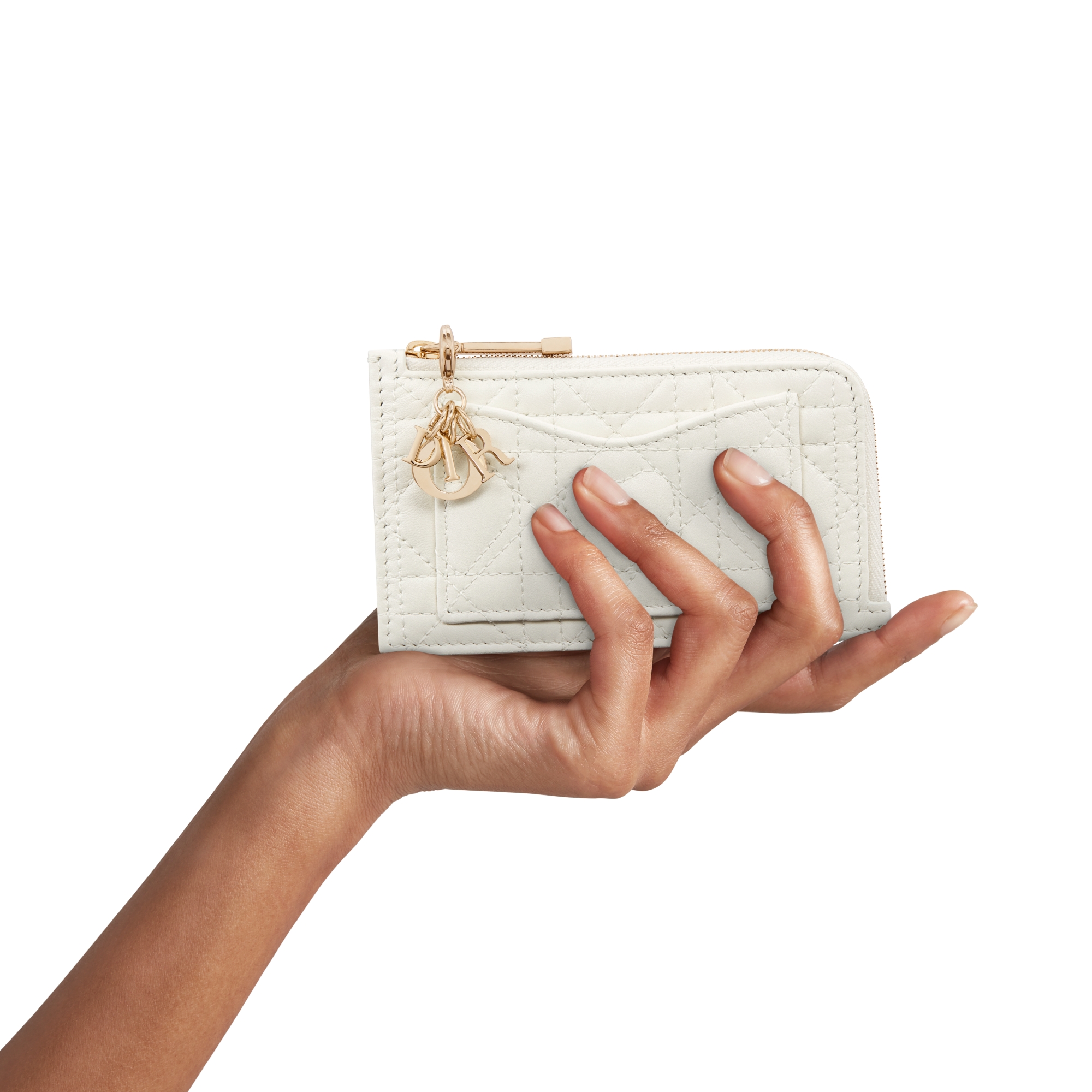 【日本限定】Lady Dior Cosmos ジップ カードホルダー ハート カナージュ ラムスキン E11