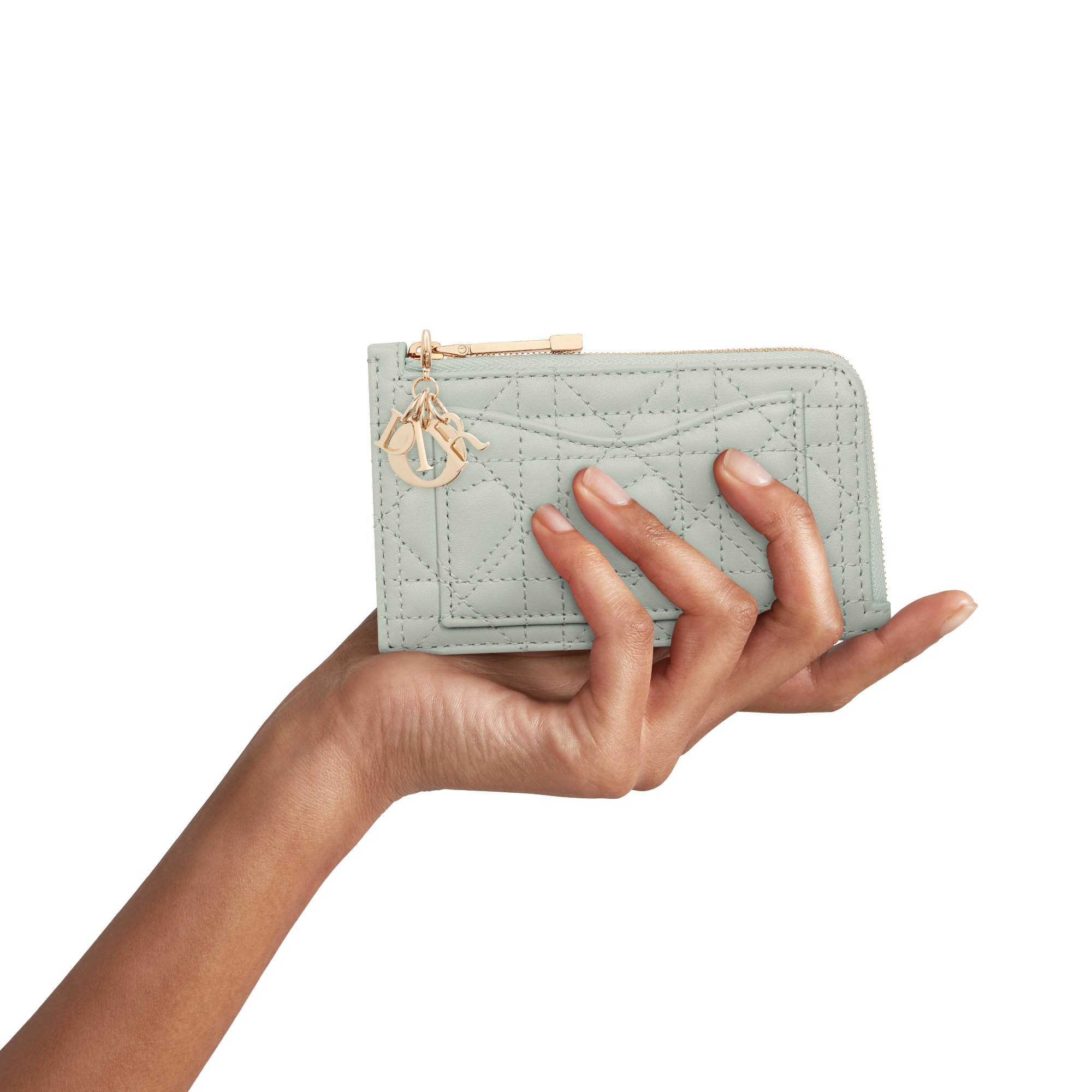 DIOR | Dioramour Lady Dior Cosmos ジップ カードホルダー ハート カナージュ ラムスキン