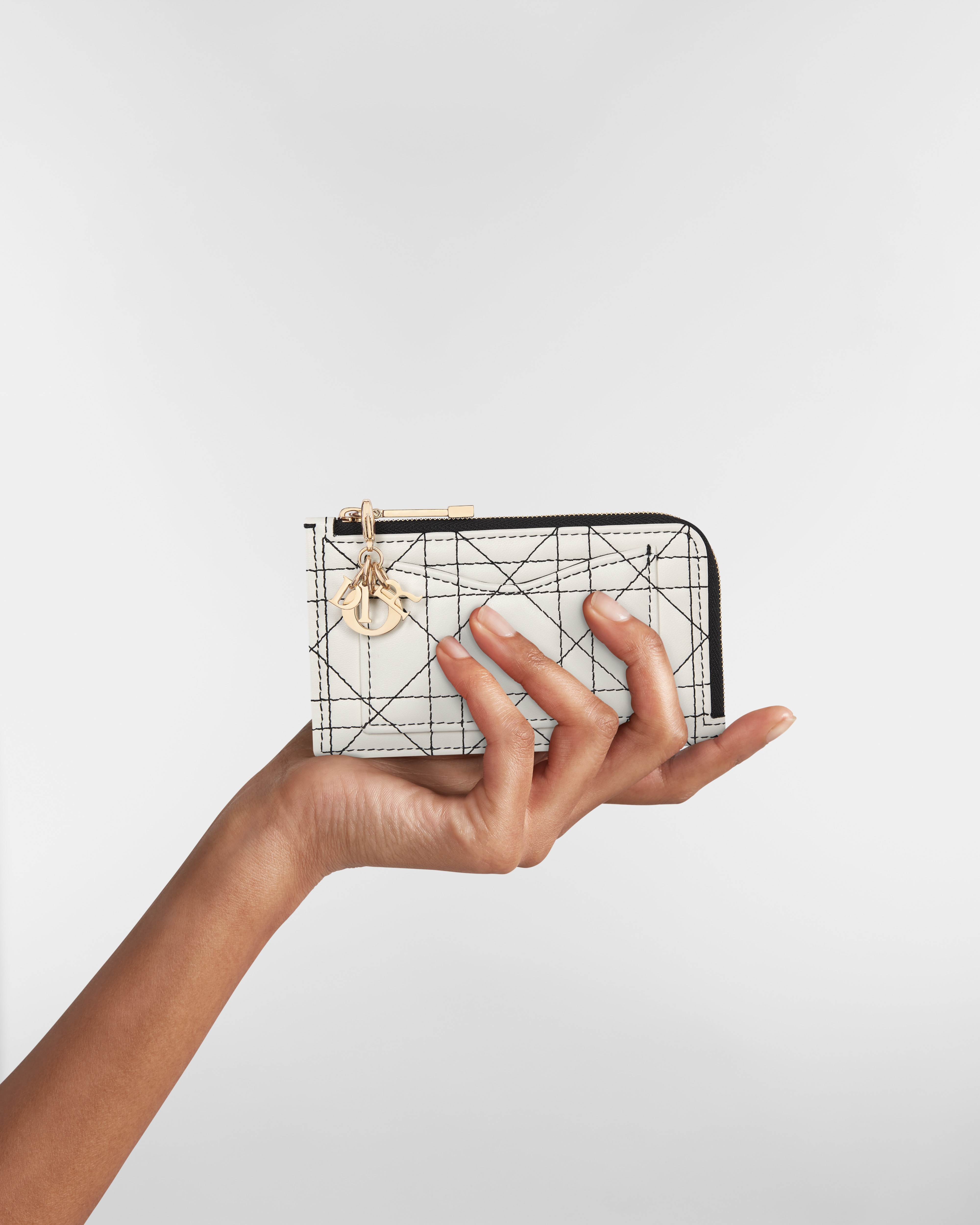 【日本限定】Lady Dior Cosmos ジップ カードホルダー カナージュ ラムスキン E11