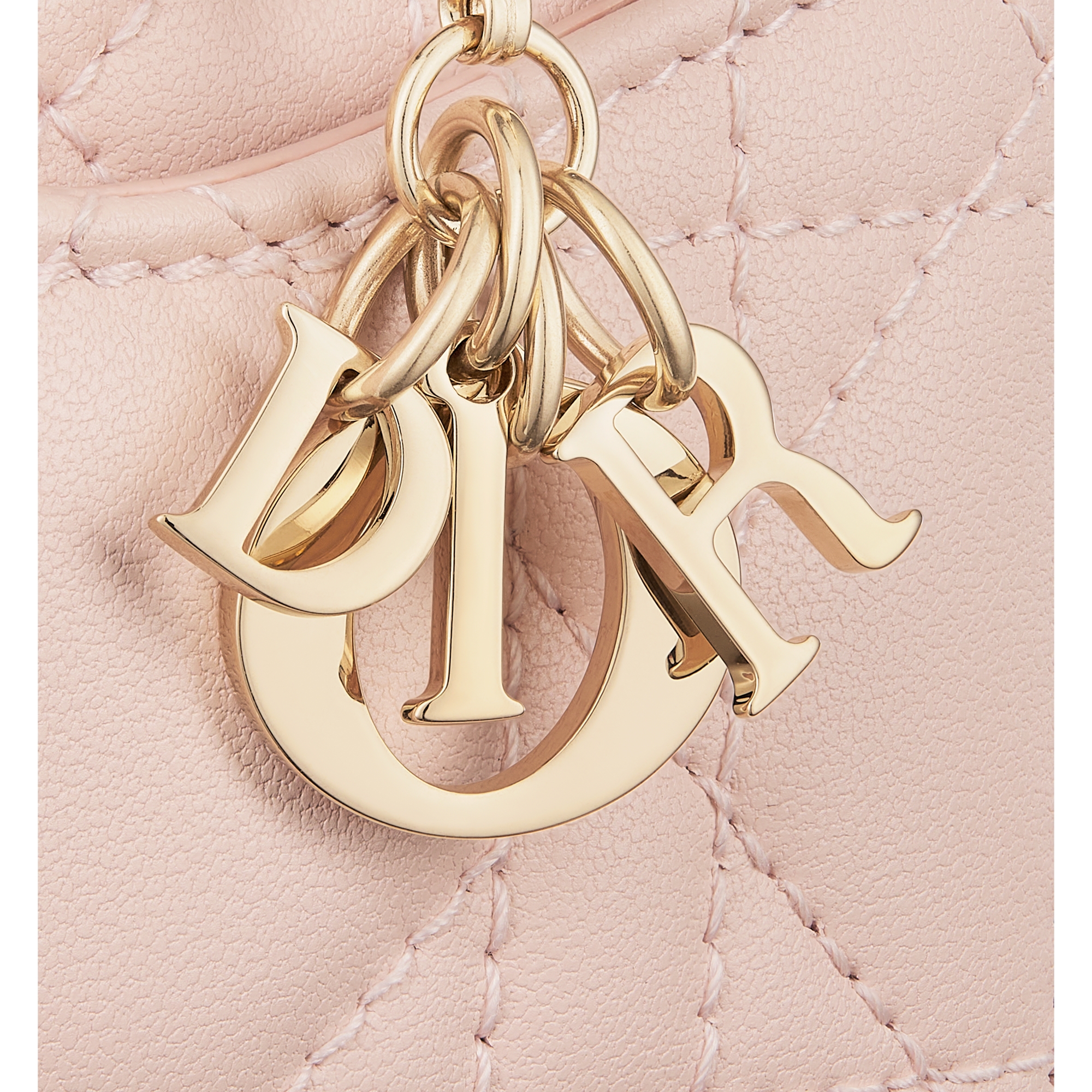 Lady Dior Cosmos Zipped Card Holder Powder Pink Cannage Lambskin E09