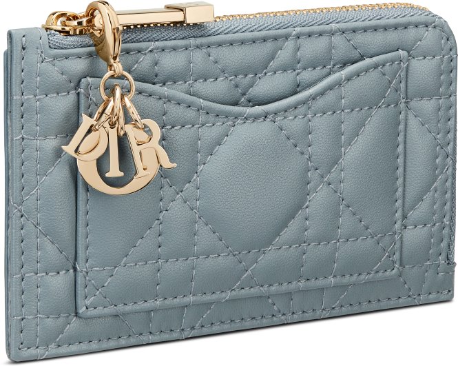 Lady dior lambskin card holder top