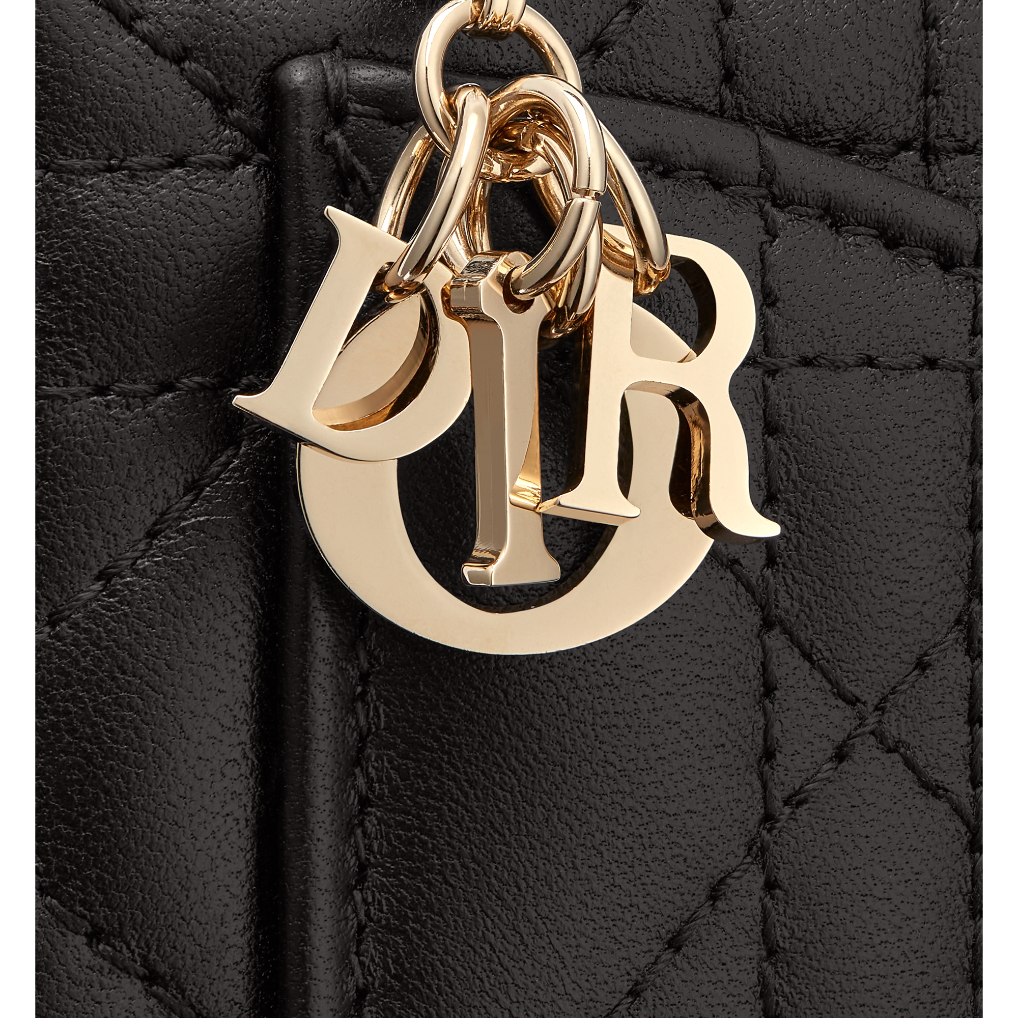 Lady Dior Cosmos Zipped Card Holder Black Cannage Lambskin E09