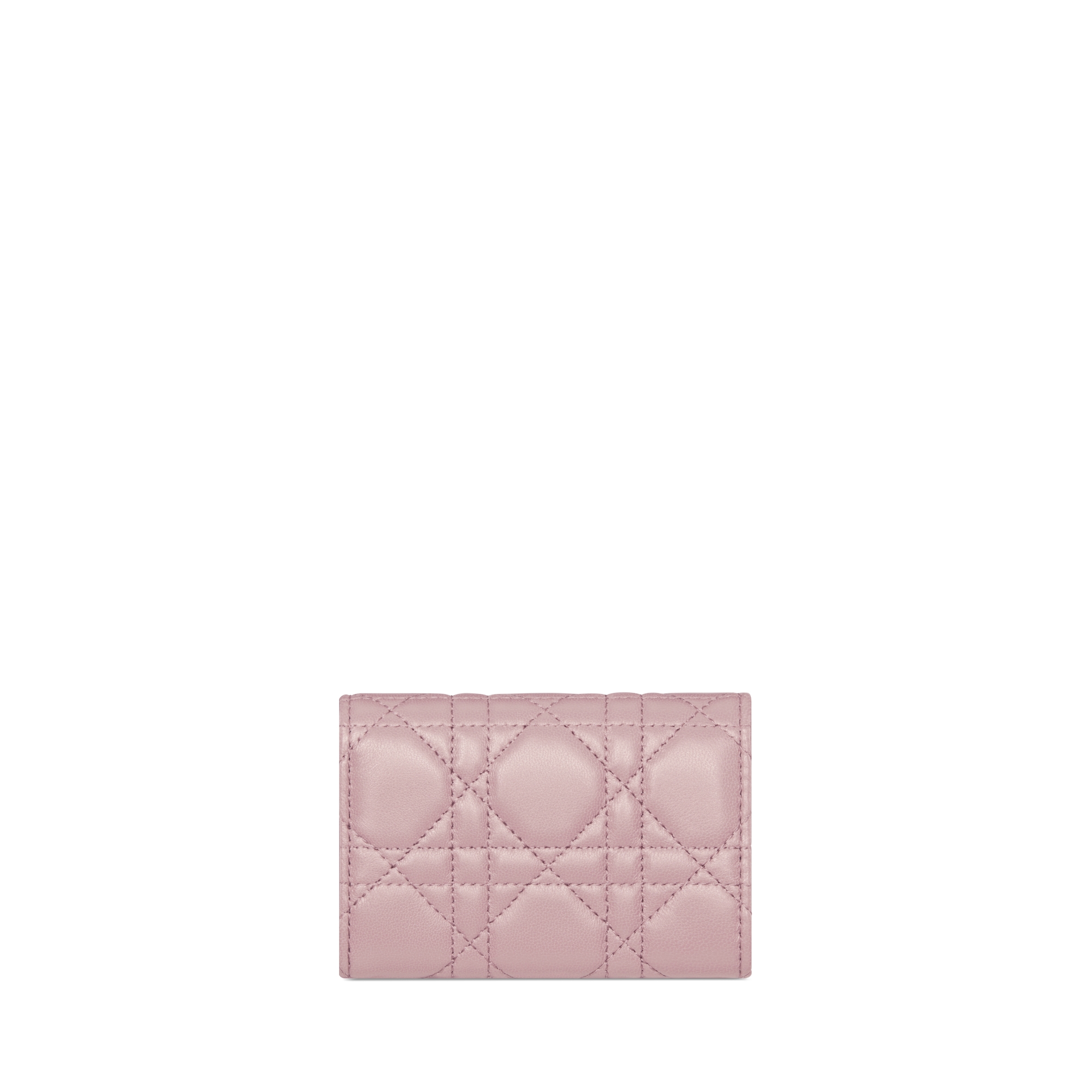 My Dior Glycine Wallet Peach Blossom Pink Pearlescent Cannage Lambskin E08