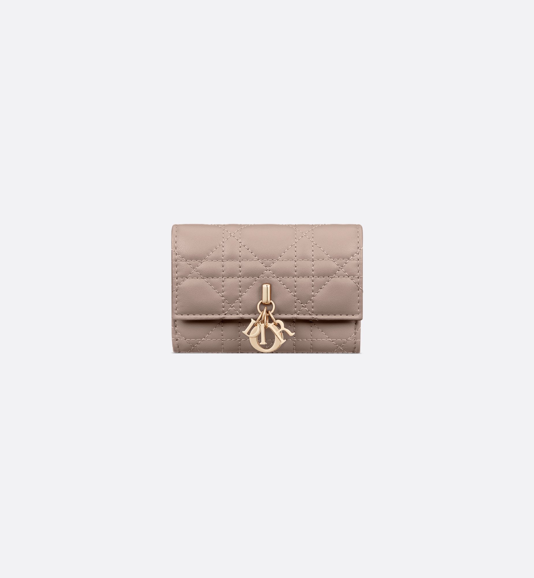 My Dior Glycine Wallet Powder Beige Cannage Lambskin | DIOR My Dior Glycine Wallet Powder Beige Cannage Lambskin | DIOR