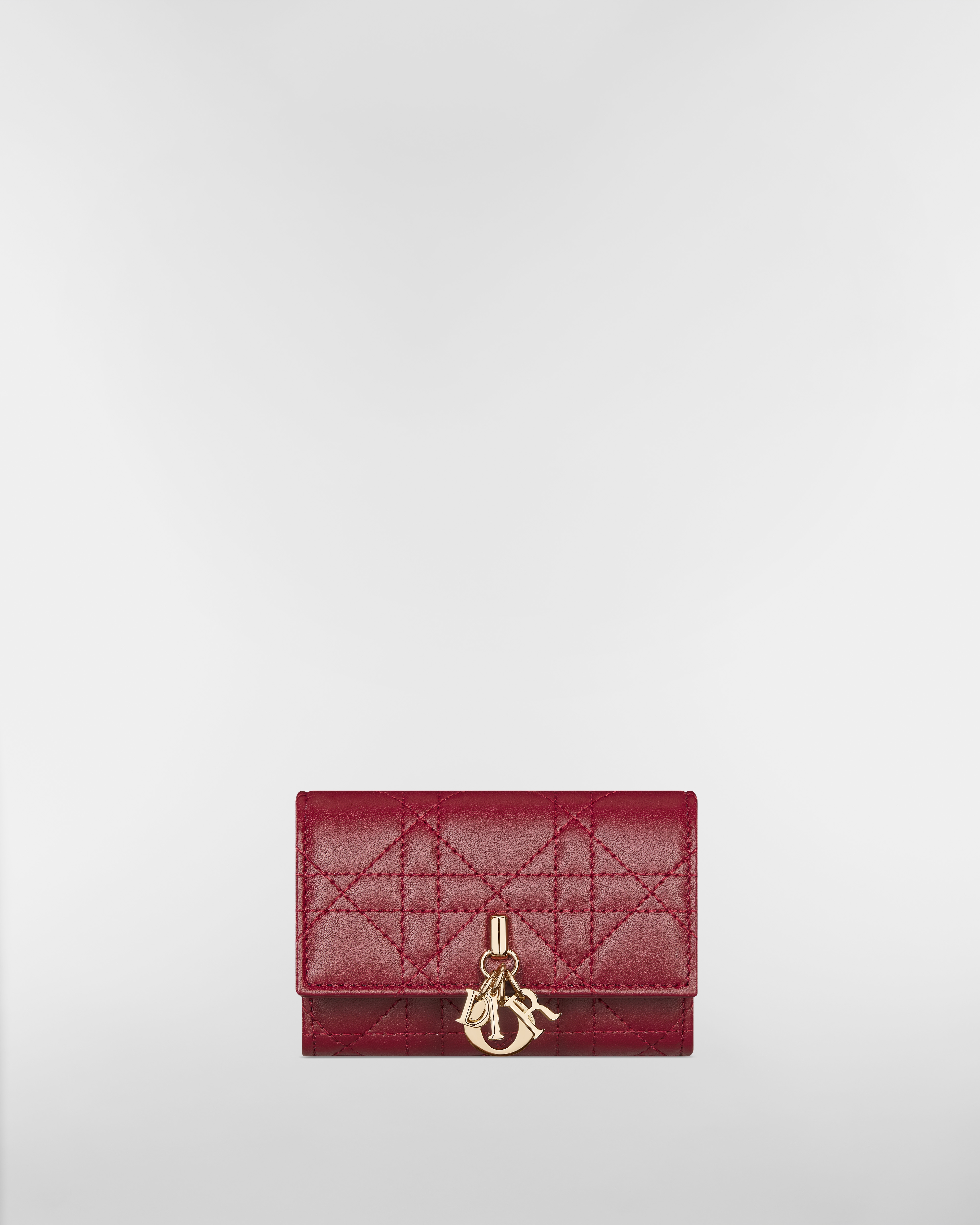 My Dior Glycine Wallet Cherry Red Cannage Lambskin E01