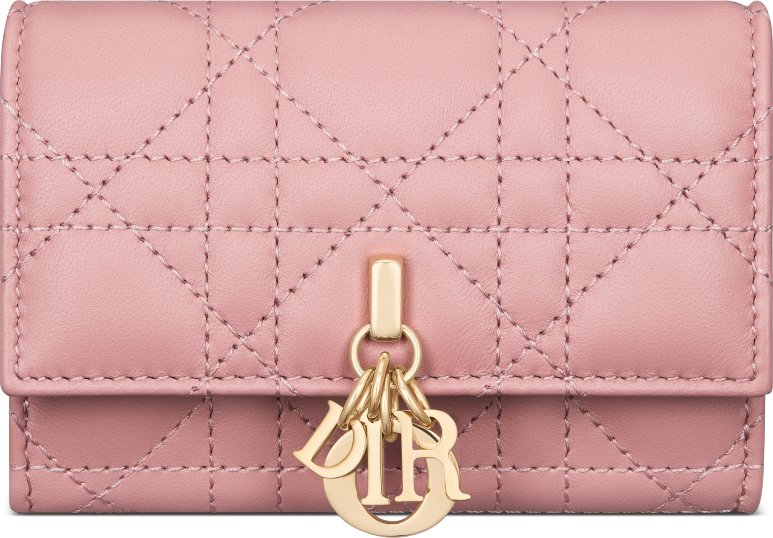My Dior Glycine Wallet Black Cannage Lambskin DIOR