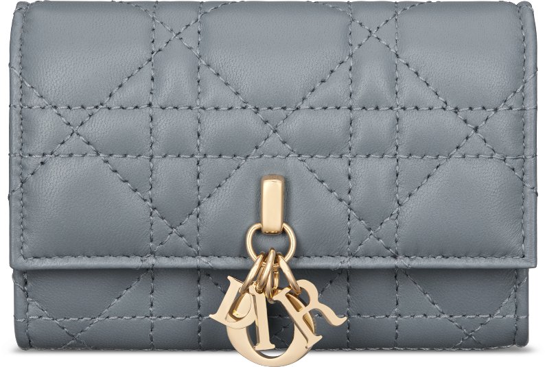 My Dior Glycine Wallet Cloud Blue Cannage Lambskin | DIOR