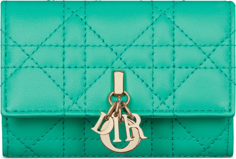 My Dior Glycine Wallet Biscuit Cannage Lambskin | DIOR