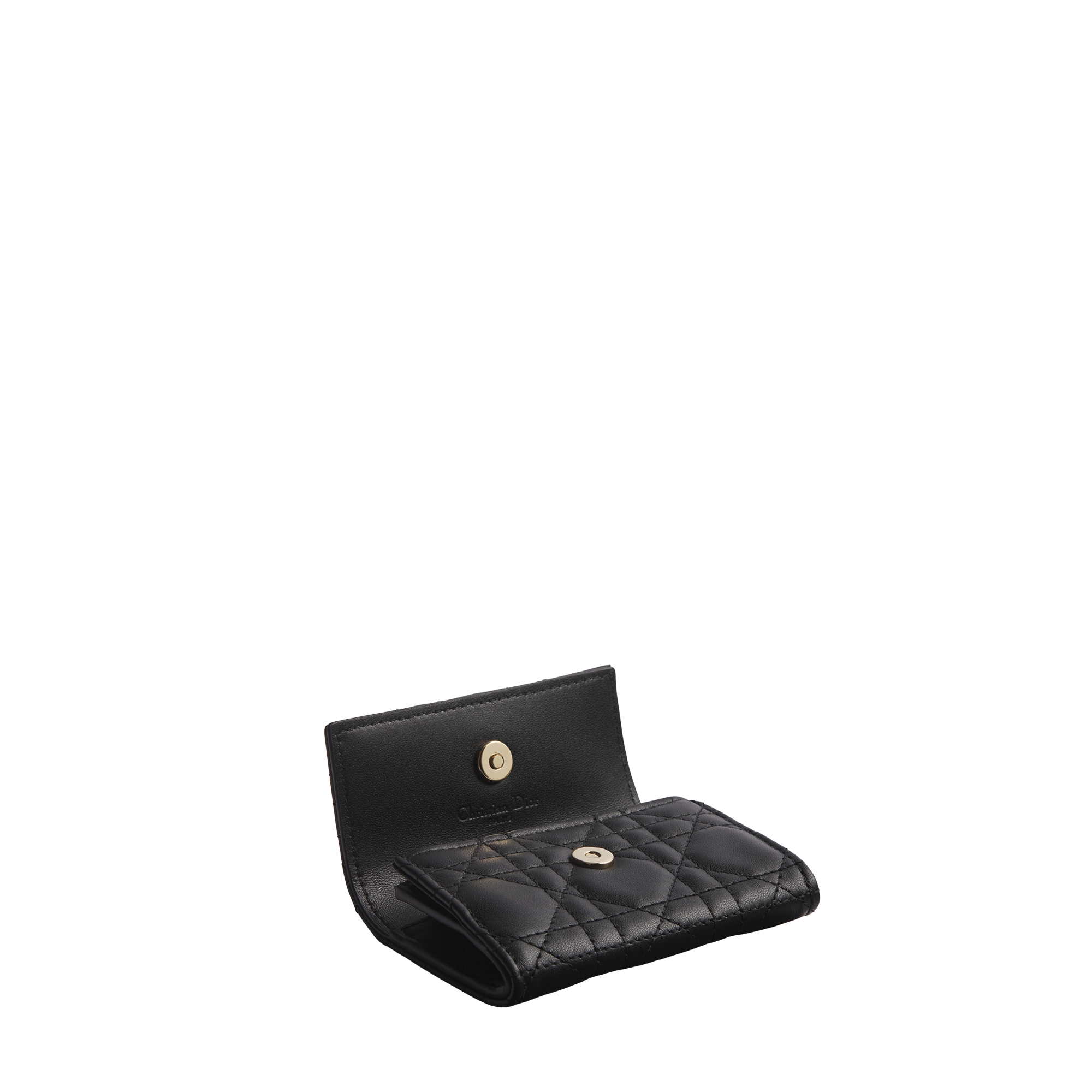 My Dior Glycine Wallet Black Cannage Lambskin E06