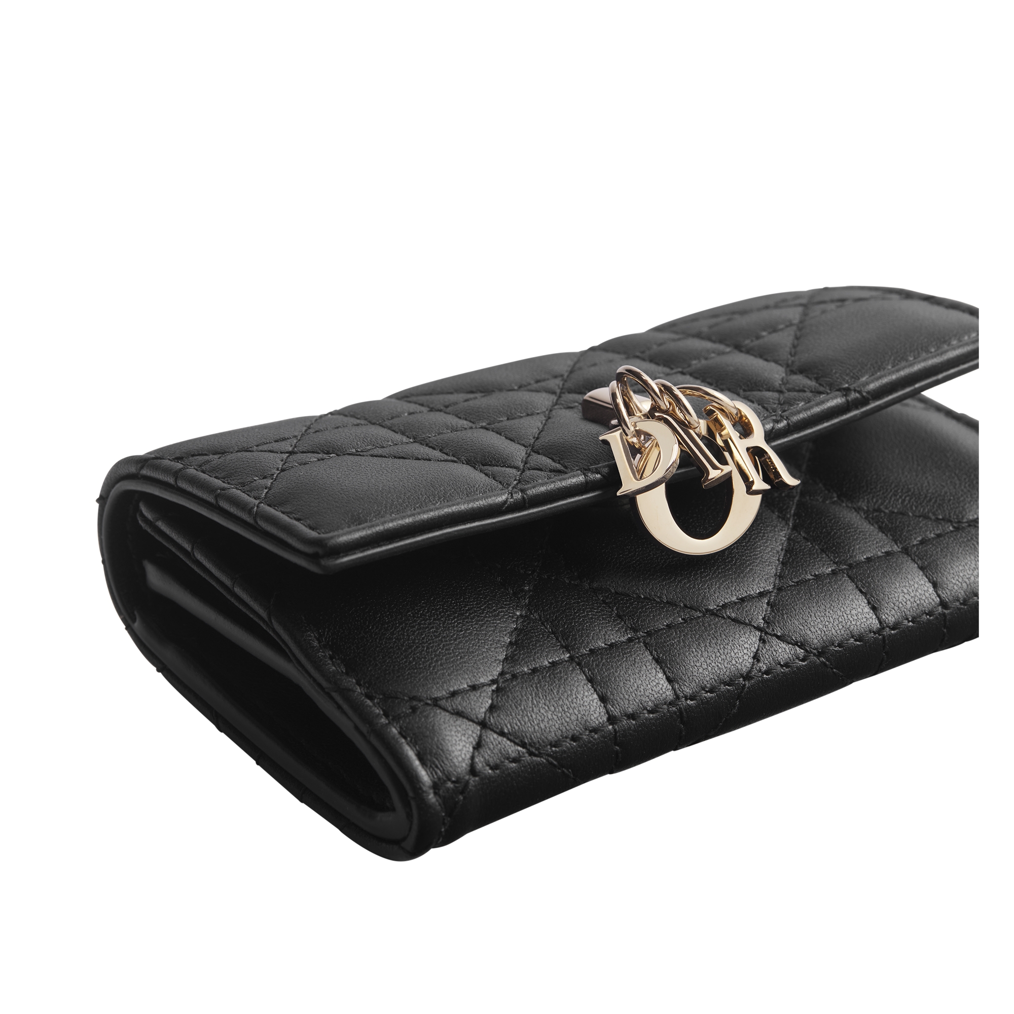 My Dior Glycine Wallet Black Cannage Lambskin E11