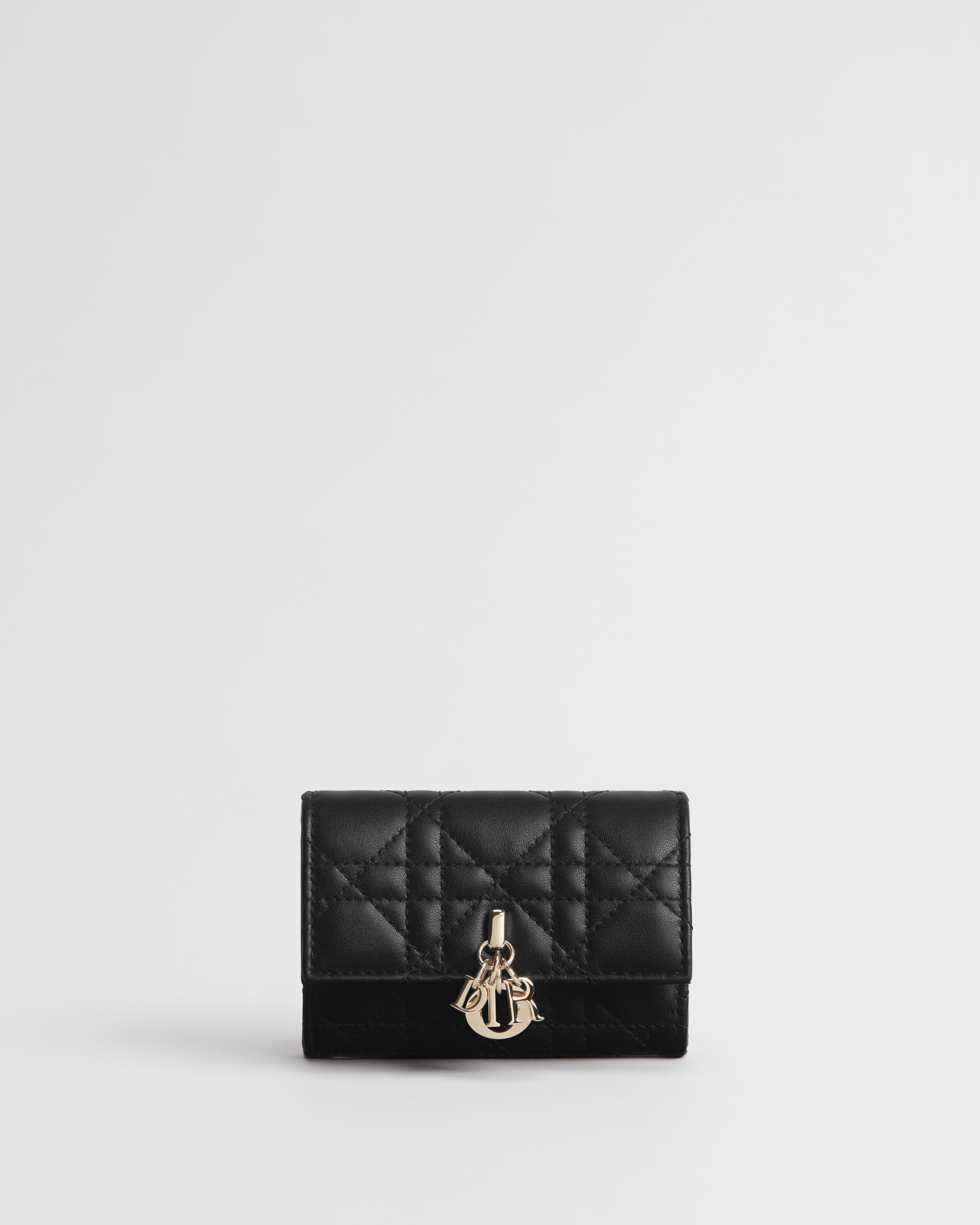 My Dior Glycine Wallet Black Cannage Lambskin E01