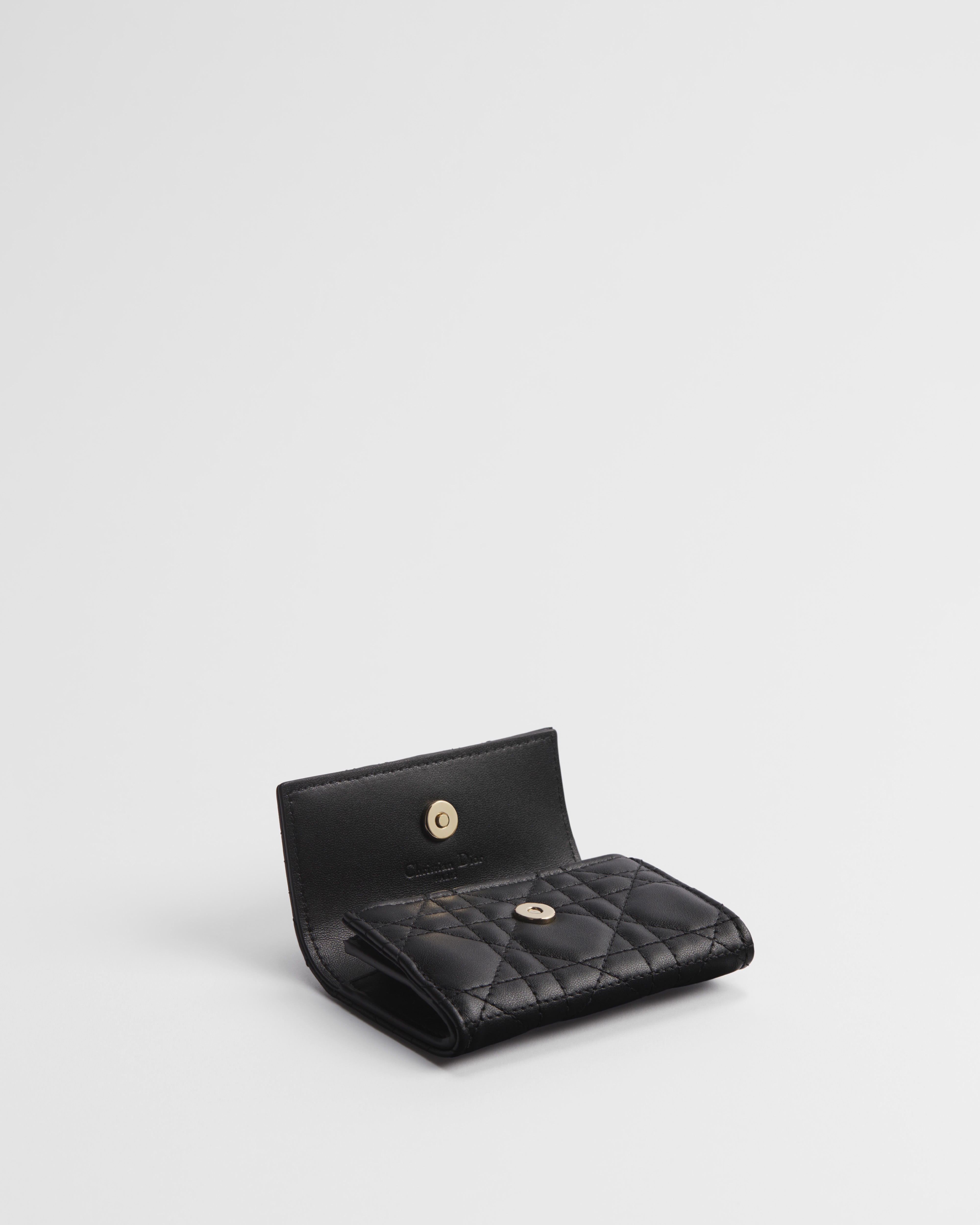 My Dior Glycine Wallet Black Cannage Lambskin E06