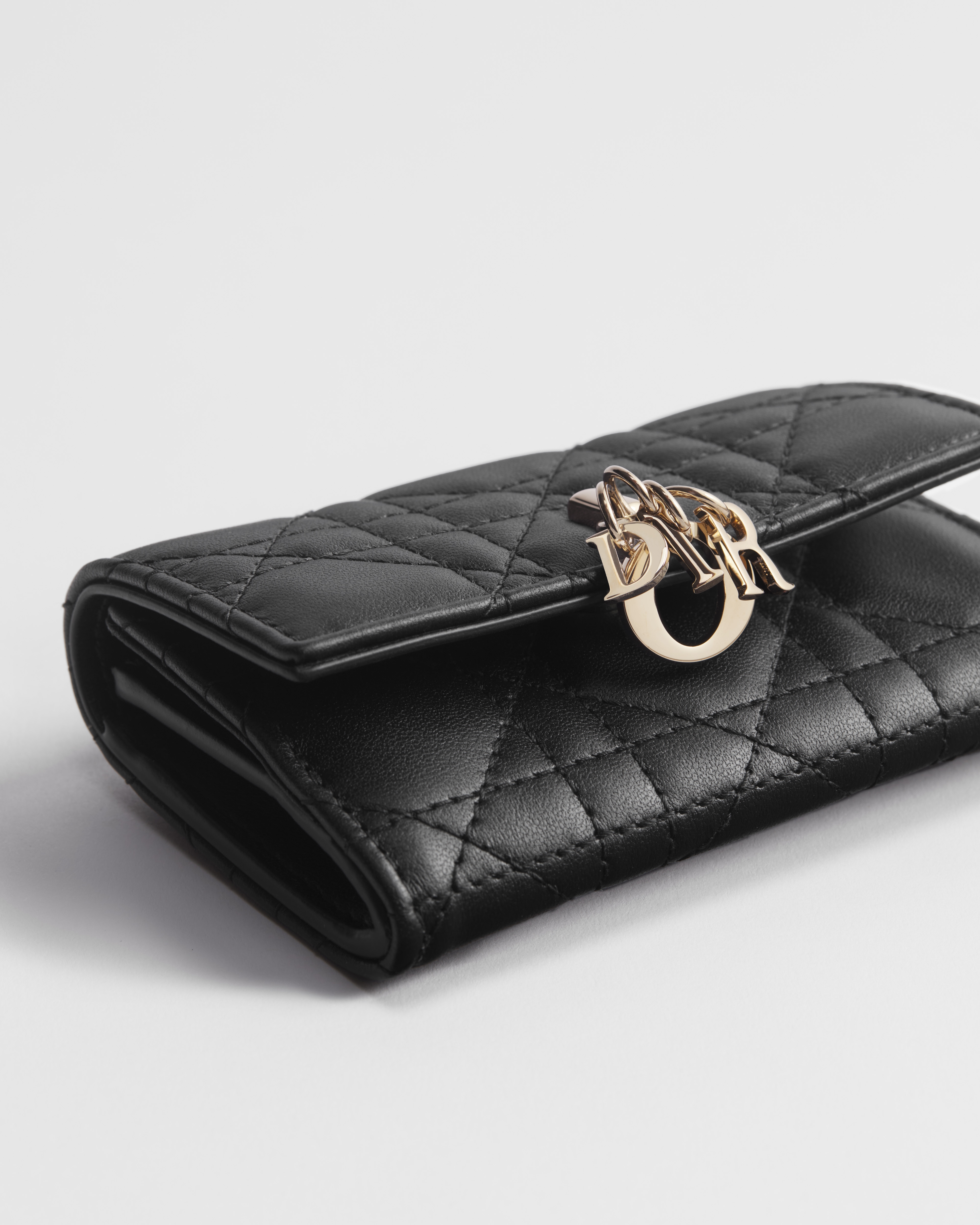 My Dior Glycine Wallet Black Cannage Lambskin E11
