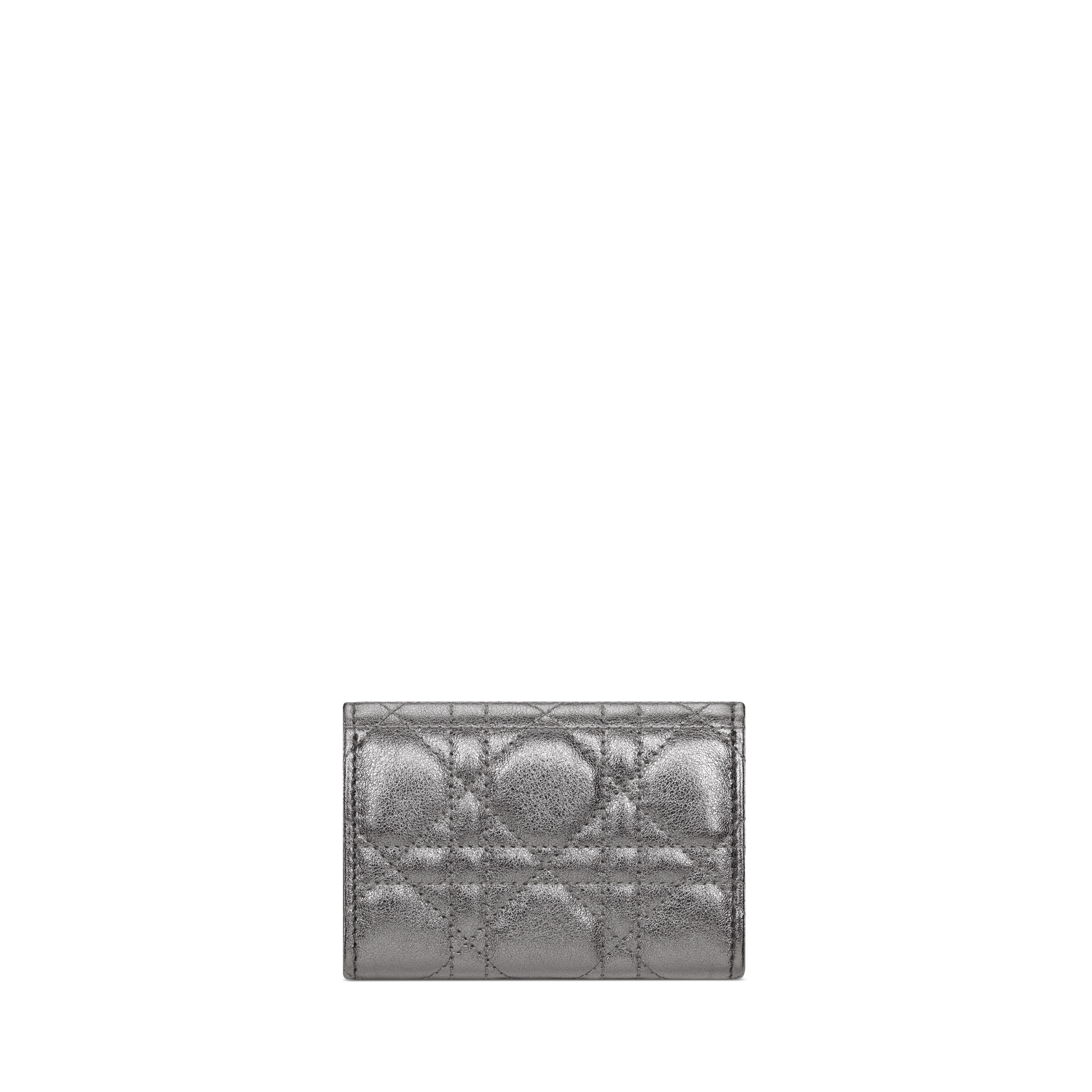My Dior Glycine Wallet Metallic Silver-Tone Cannage Calfskin E08