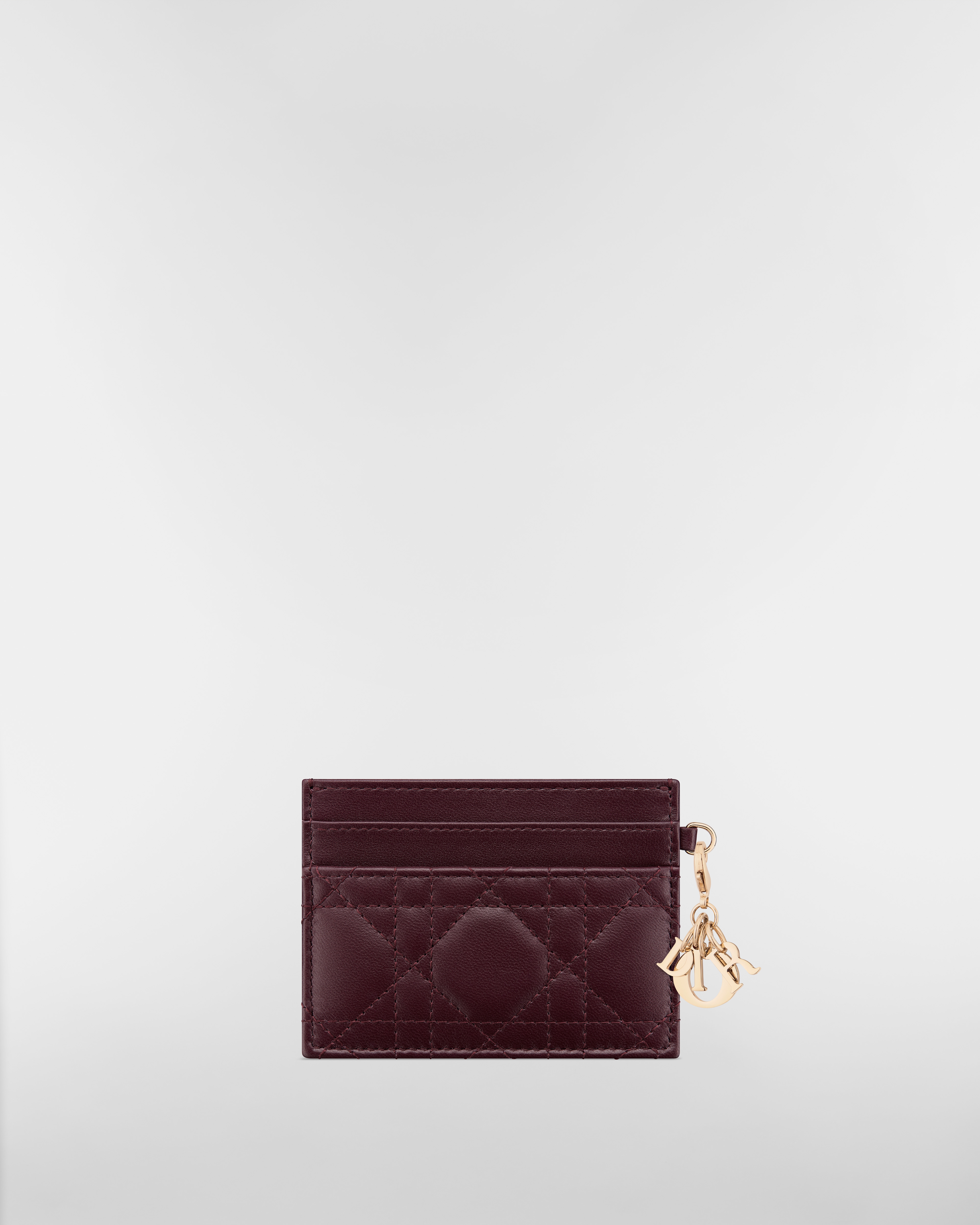 Lady Dior Freesia Card Holder Plum Cannage Lambskin E08