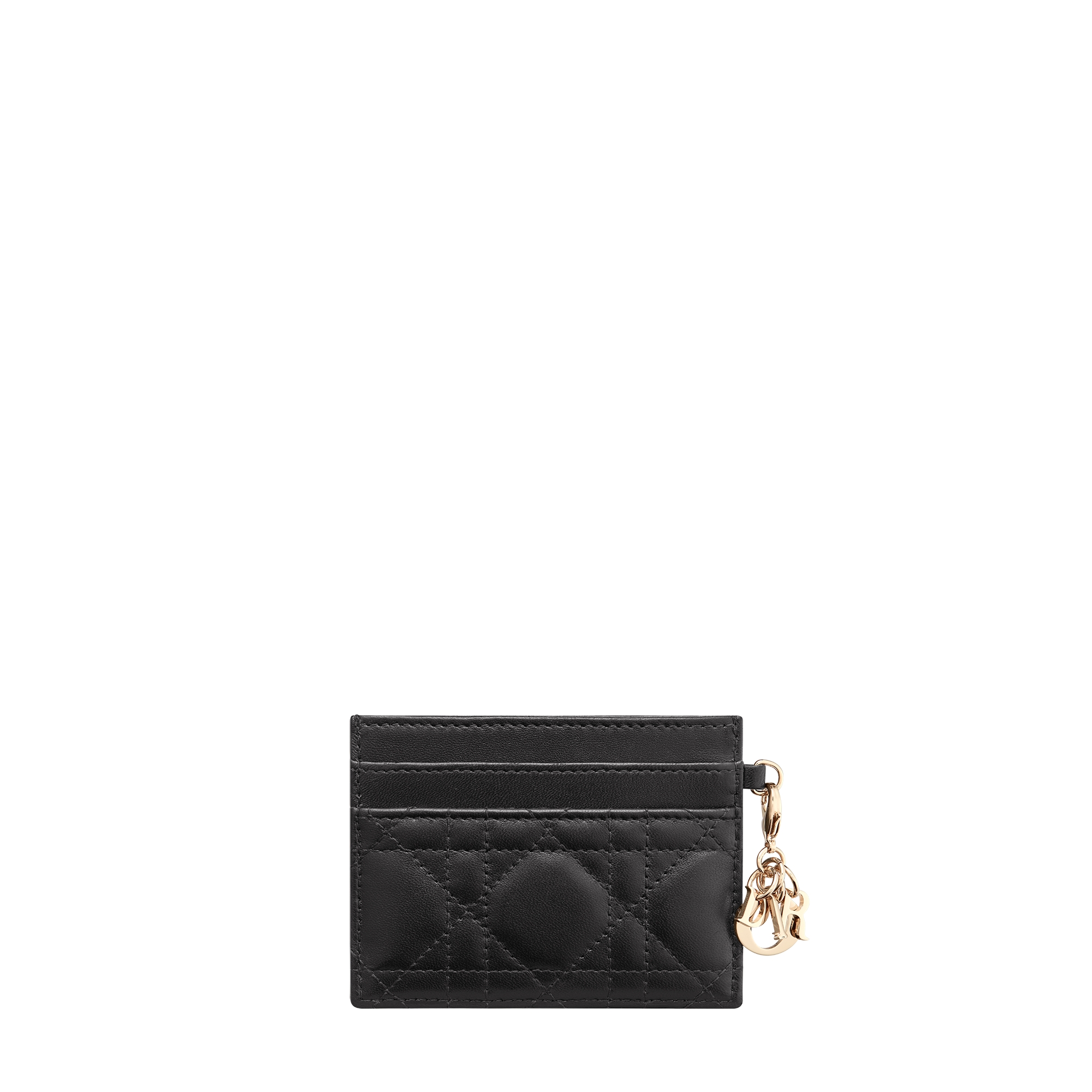 Lady Dior Freesia Card Holder Black Cannage Lambskin E08